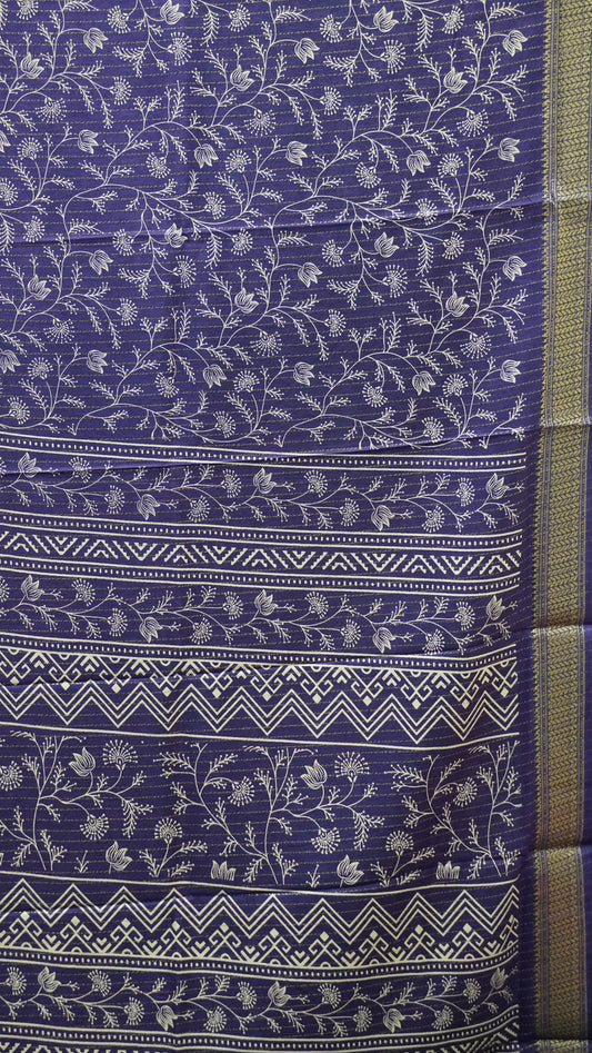Dola Silk Saree Zari Lines-Voilet