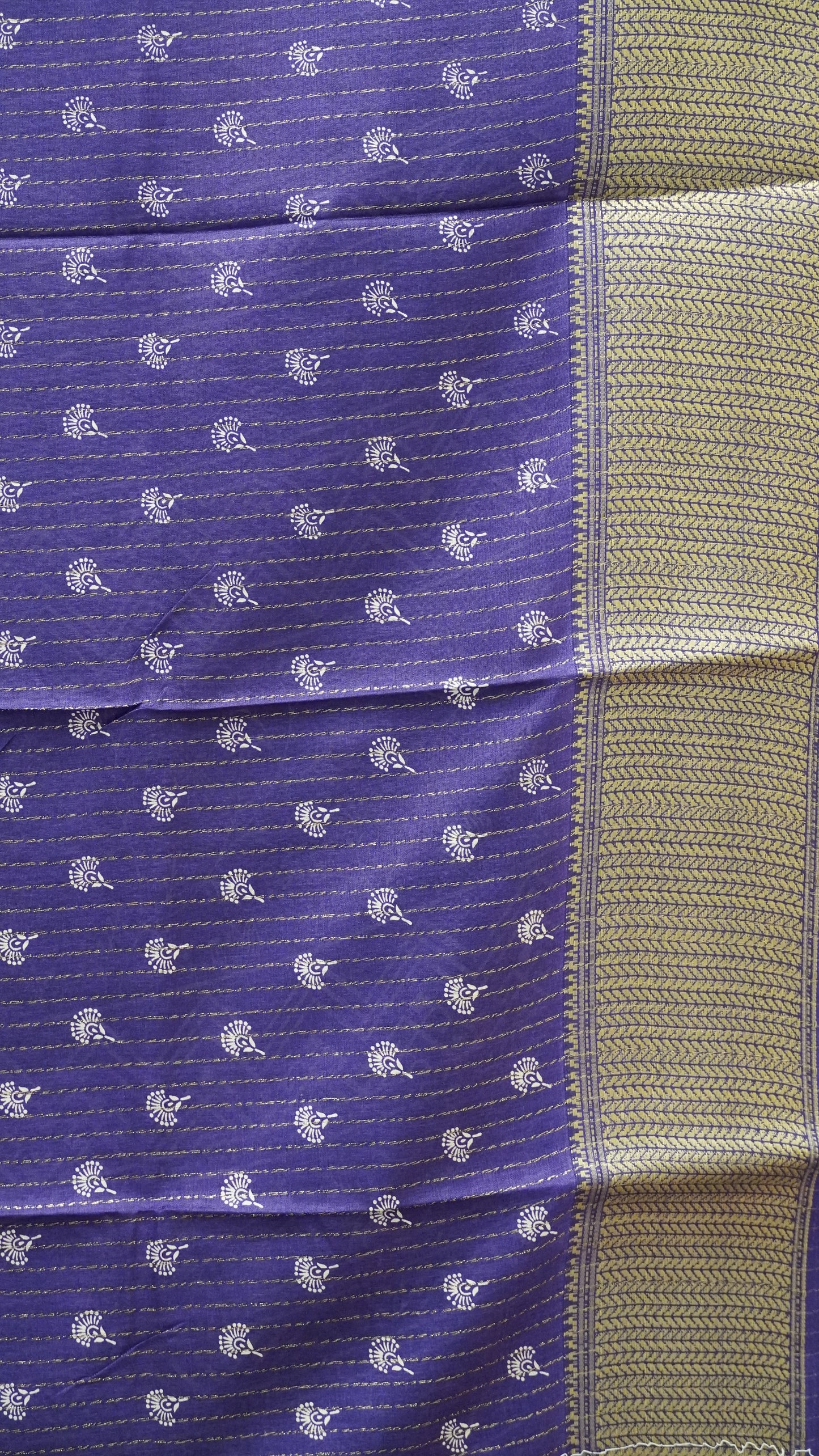 Dola Silk Saree Zari Lines-Voilet