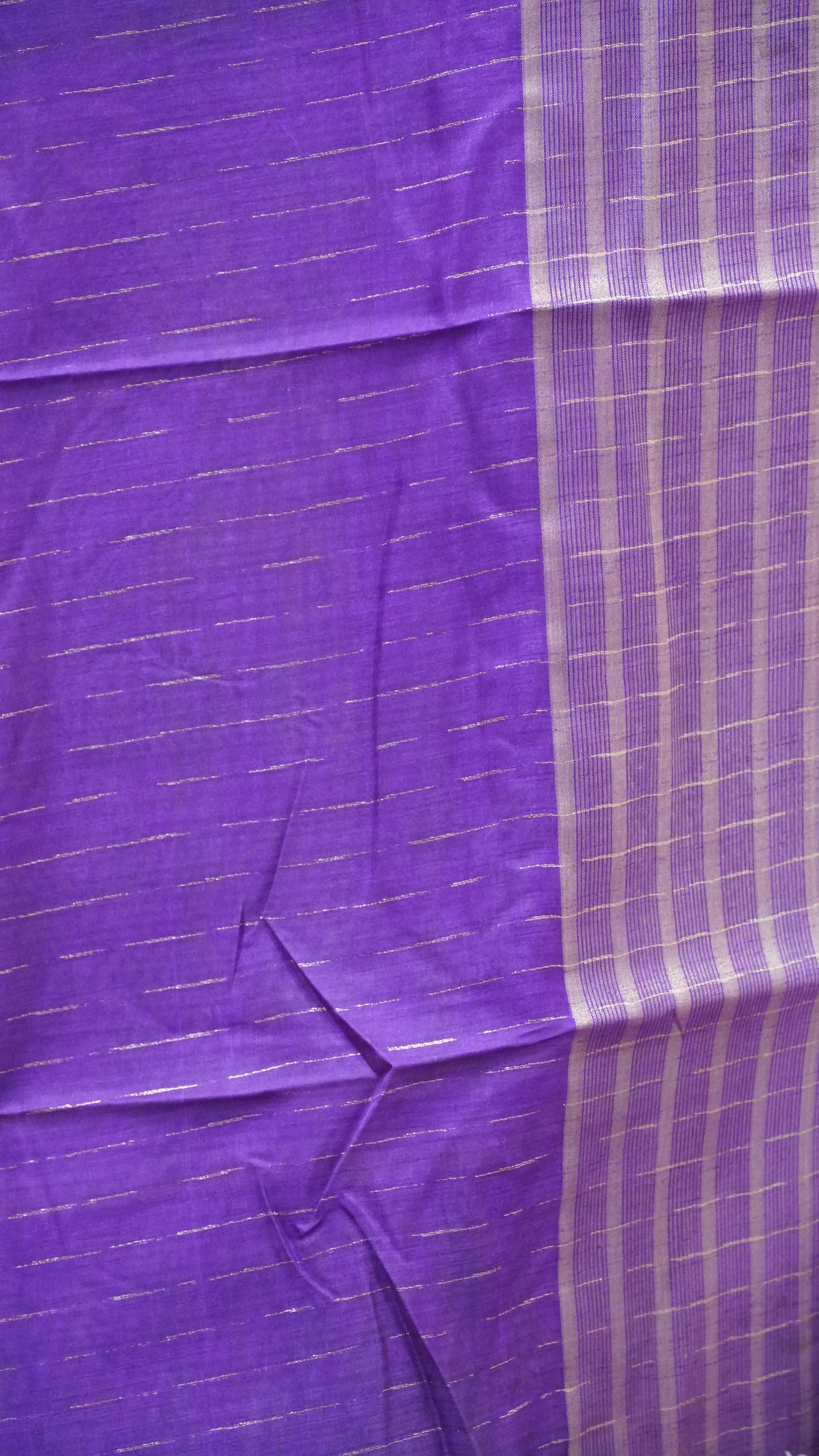 Dola Silk Saree Zari Lines-Voilet