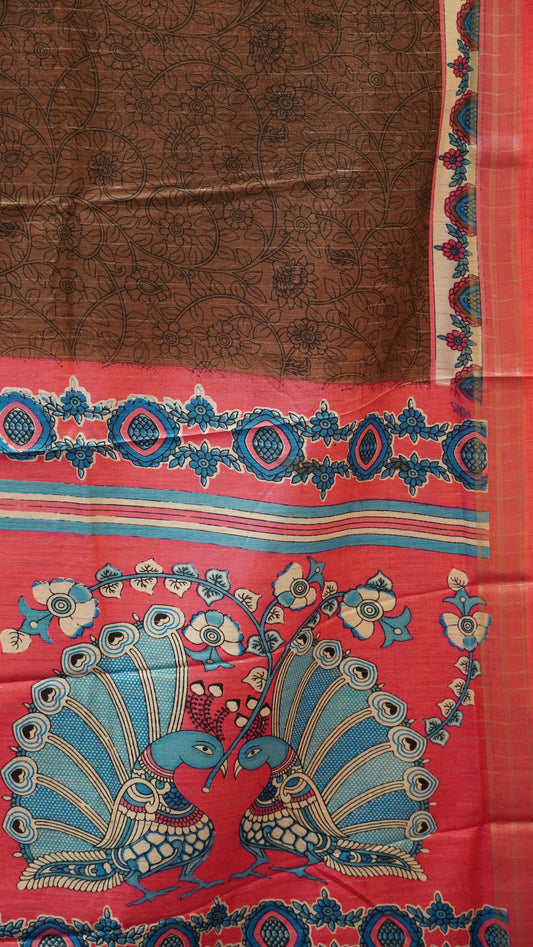 Dola Silk Saree Zari Lines-Pink