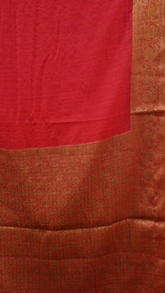 Banarasi Georgette Saree- Dark Pink