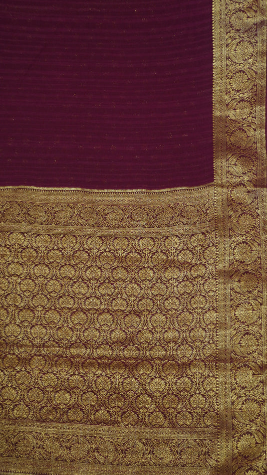 Banarasi Georgette Saree- Maroon