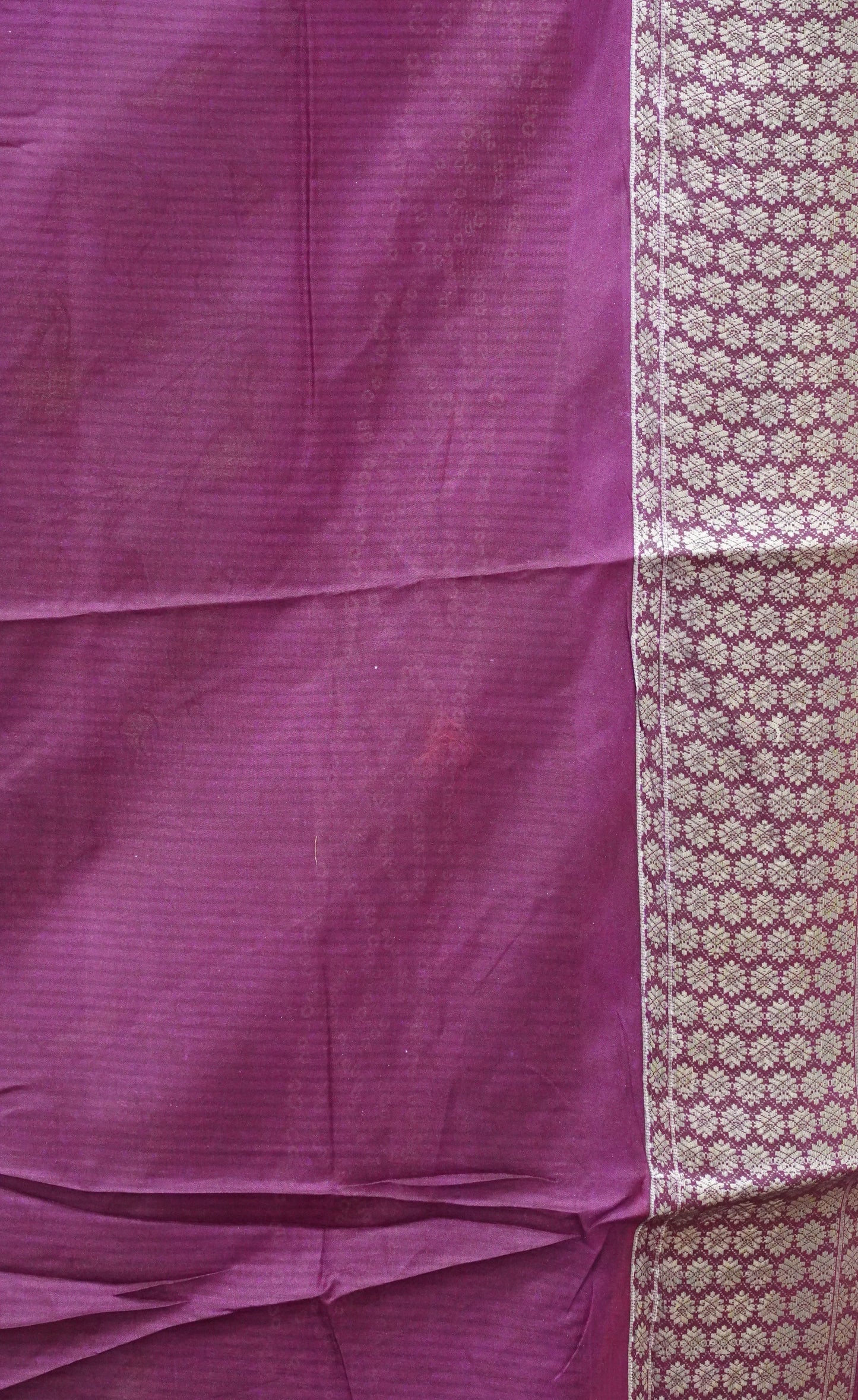 Dola Silk Saree Floral Print-Purple