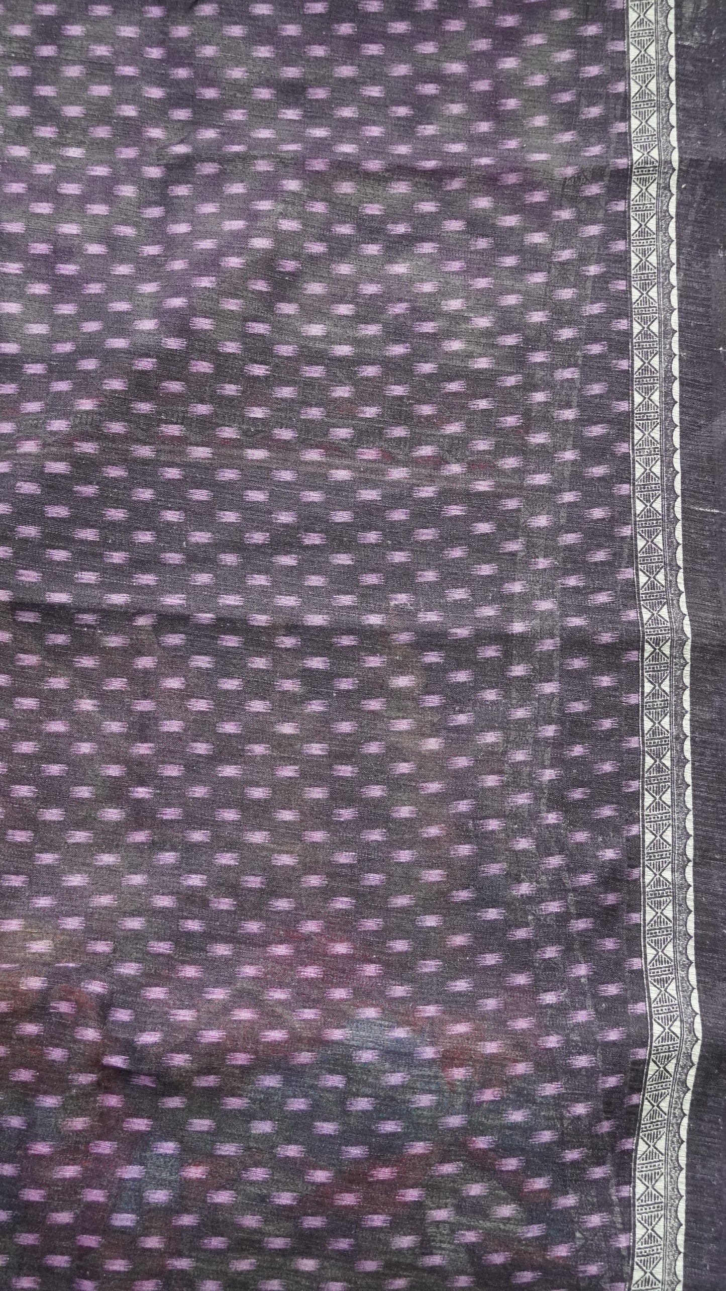 Jute Cotton Saree - Purple