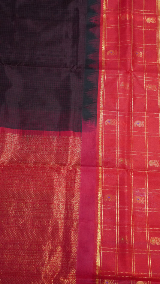 Pure Silk Cotton-Maroon