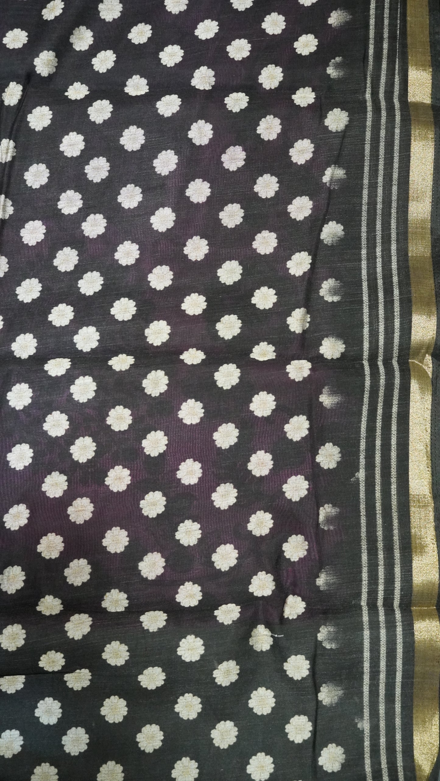 Malai Cotton Saree - Dark Orange-Ramar Blue