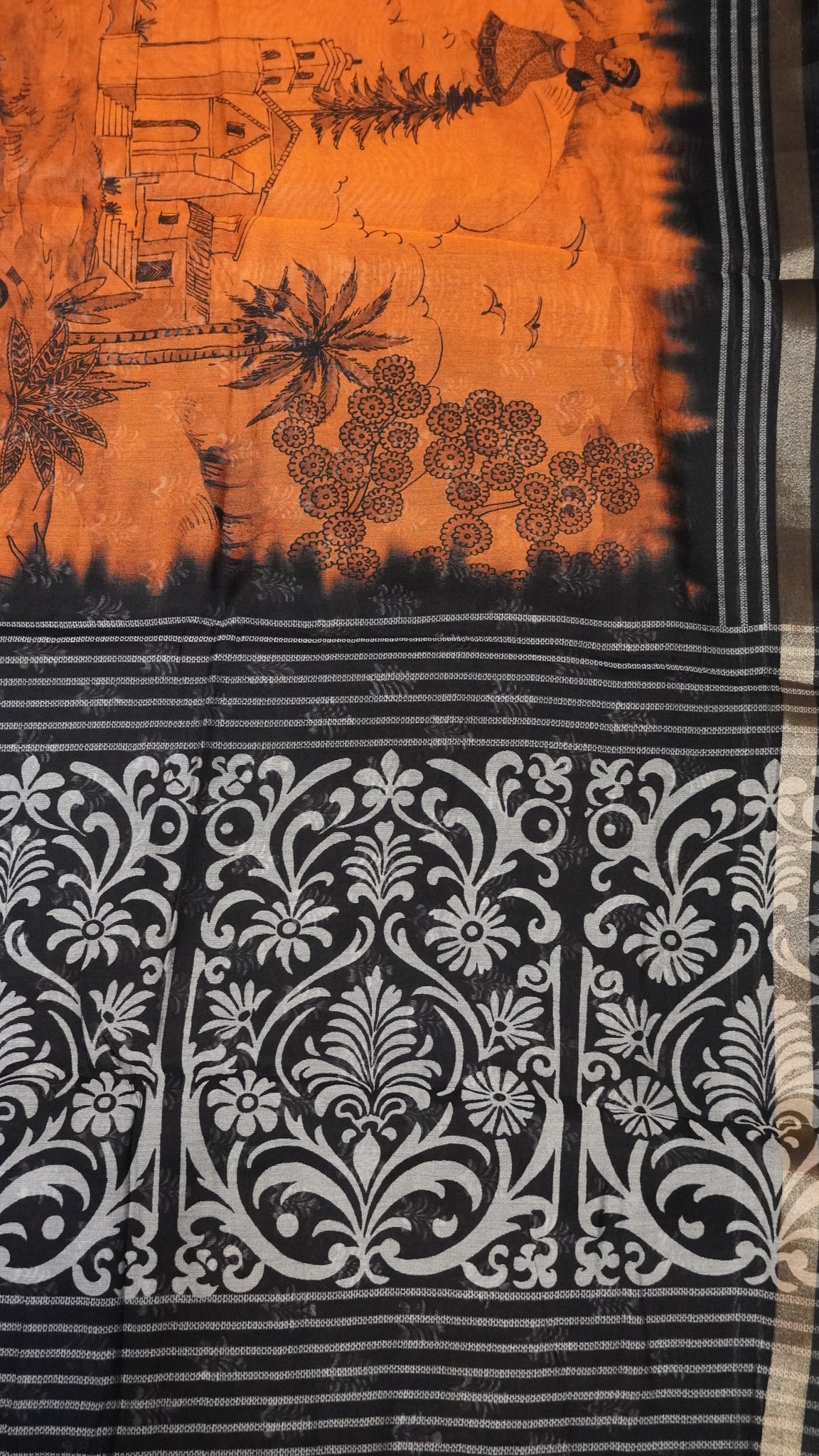 Malai Cotton Saree - Honey-Purple