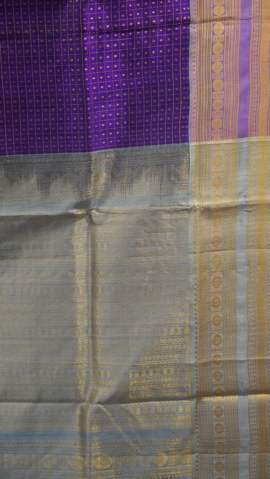 Pure Silk Cotton- Dark Purple