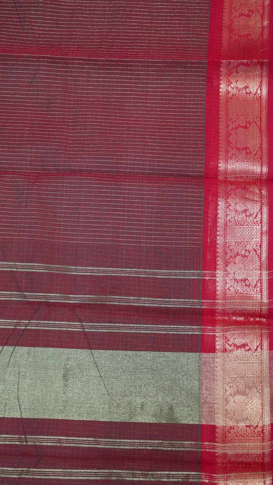 Chettinad Cotton Saree - Maroon