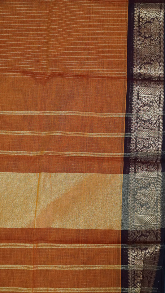 Chettinad Cotton Saree - Mustard