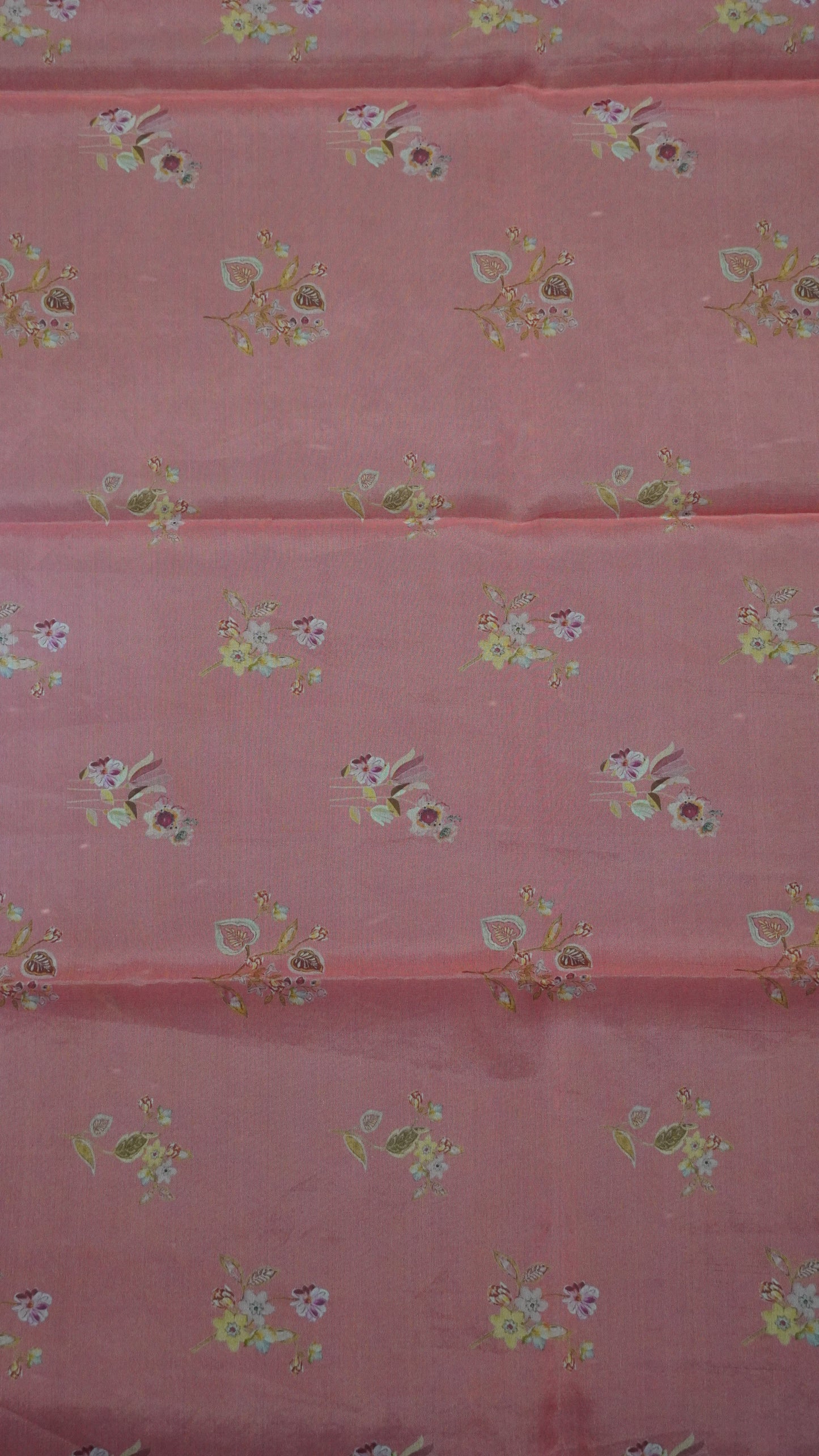 Kota Saree - Mirror Work Peach Pink