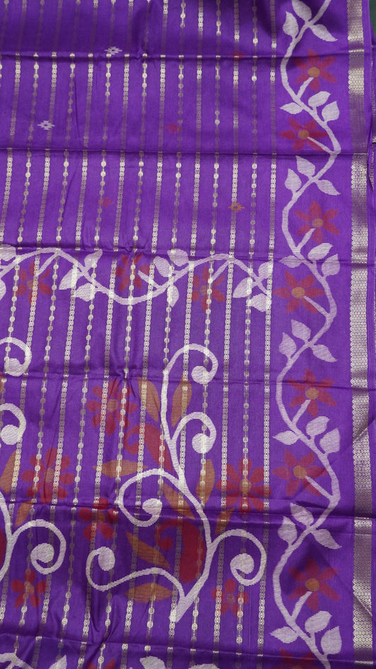 Dola Silk Saree - Body Zari Purple