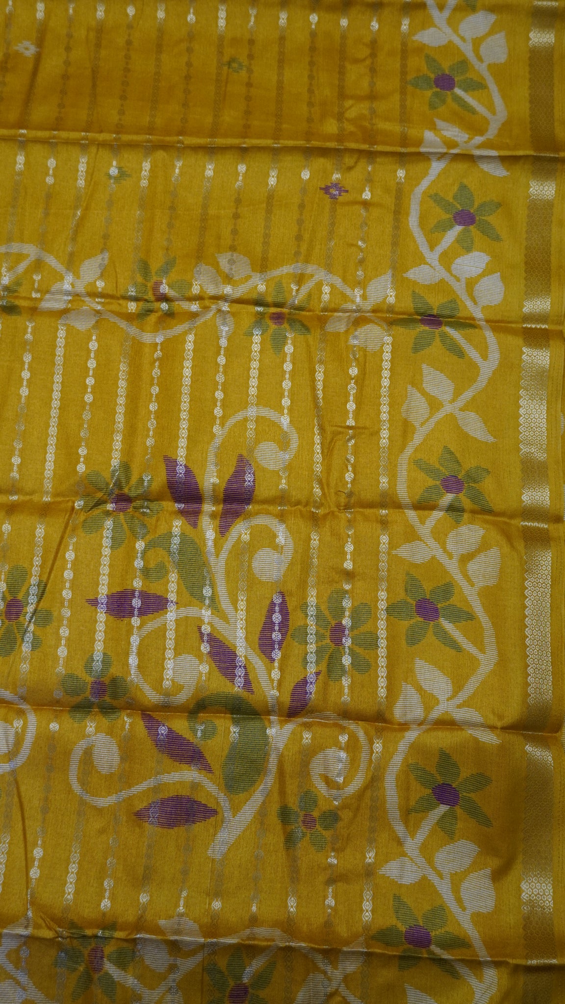 Dola Silk Saree - Body Zari Mustard