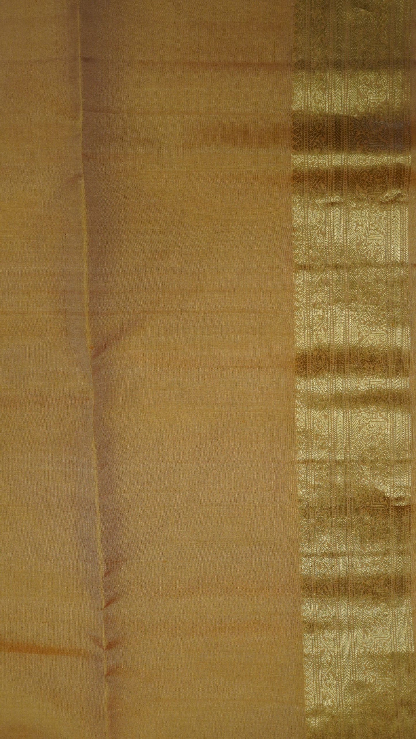 Pure Silk Saree - Mango Yellow-Pale Orange