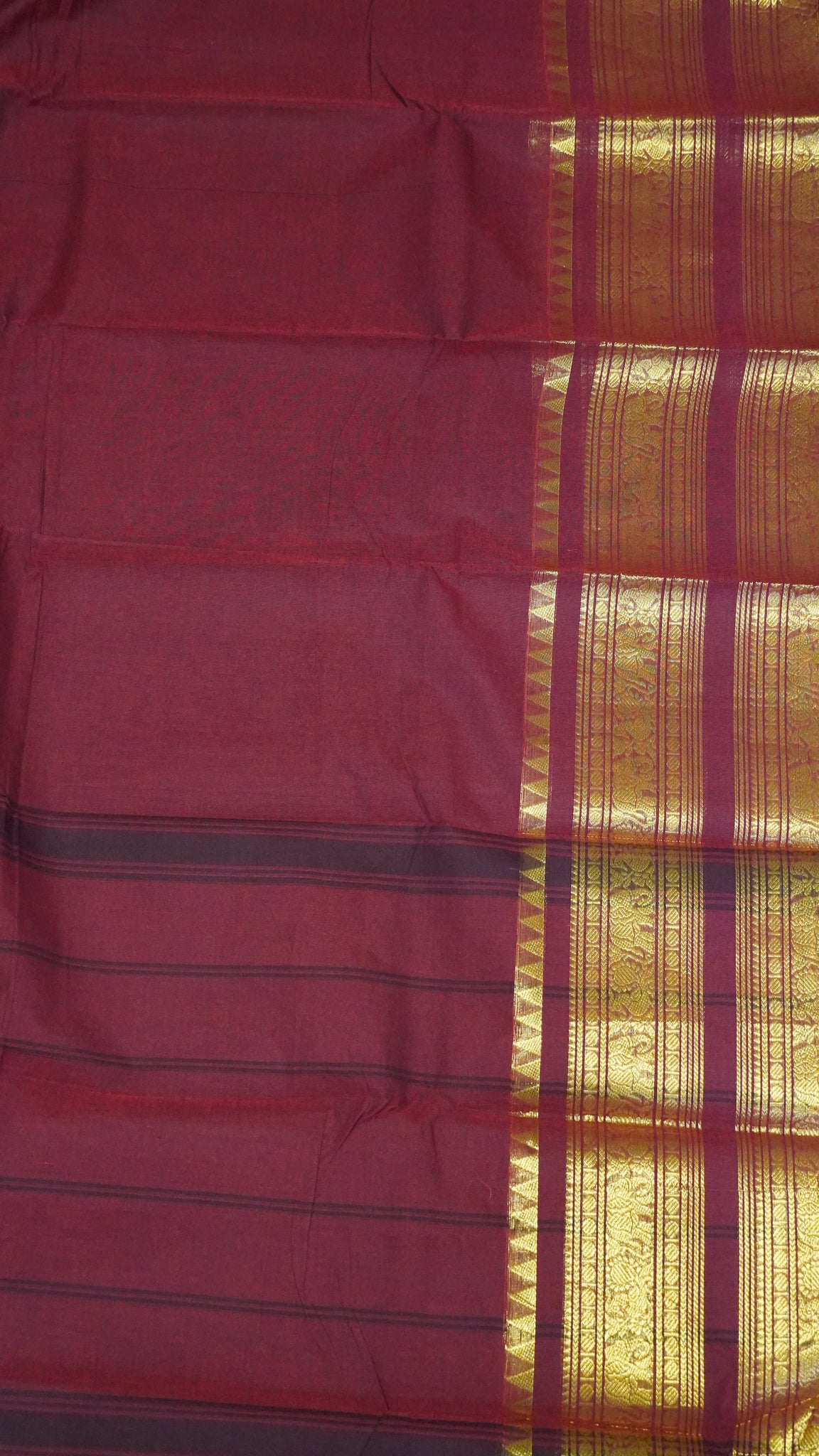 Chettinad Cotton Saree - Maroon