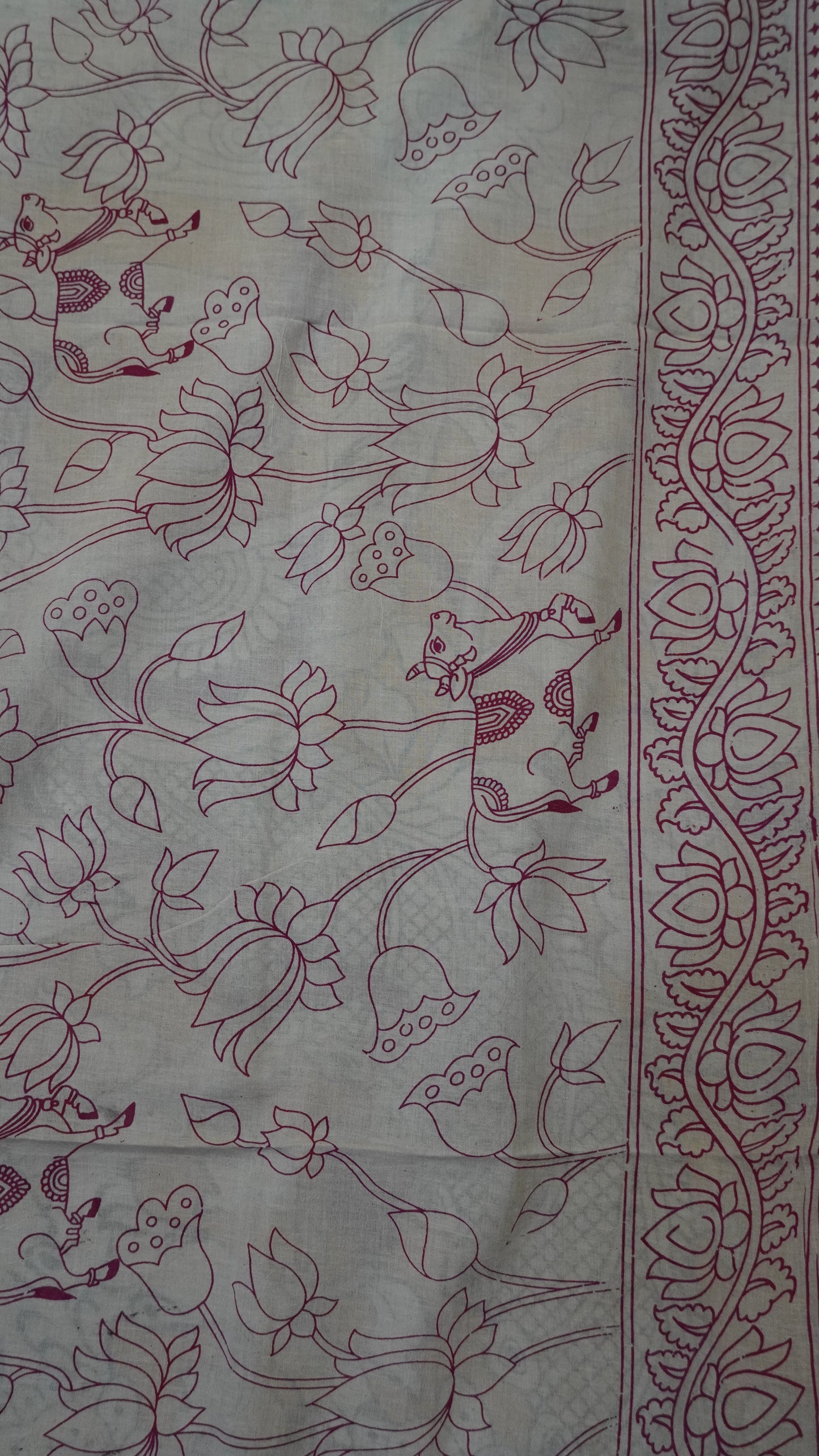 Kalamkari Saree-Green