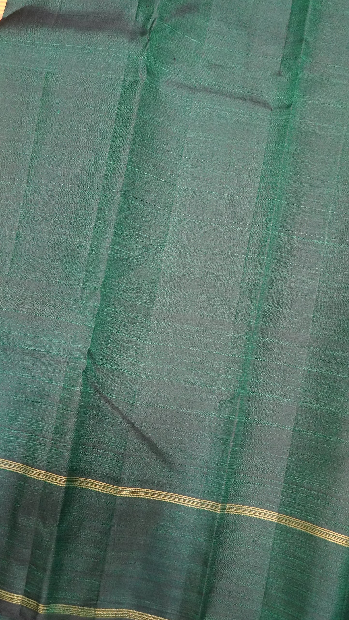 Pure Kanchipuram Silk Saree-Yellow checks with Thazampoo Border