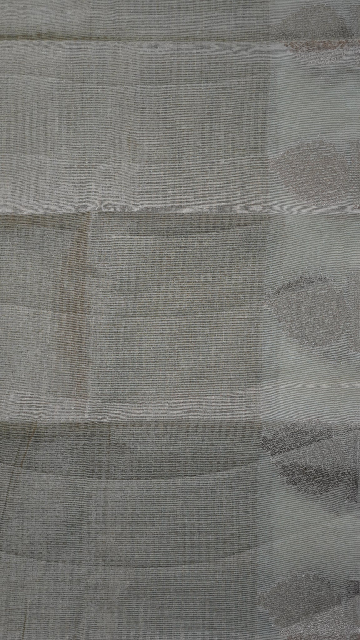 Semi Tussar- Mini Zari Lines Off White