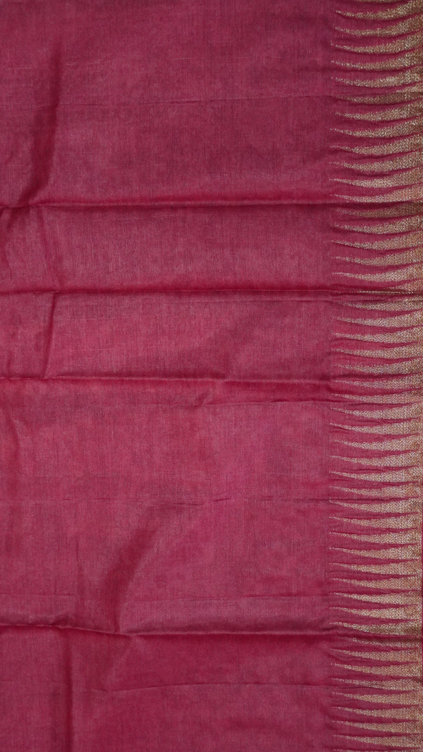 Pure Tussar Saree- Tower Border Blue