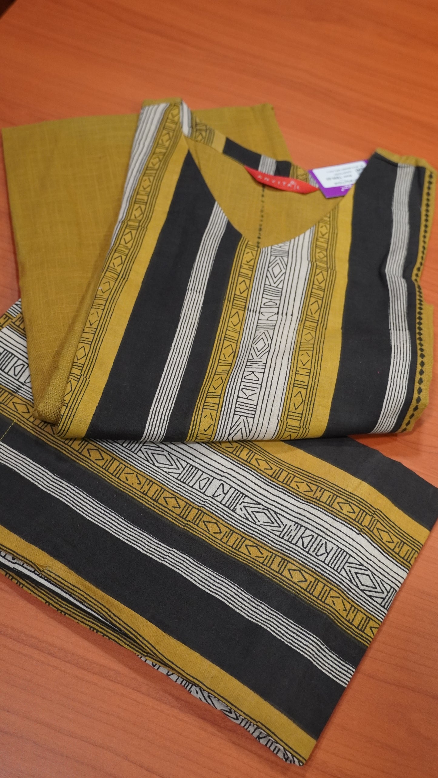 2 Pcs Kurti Set - Lime Green
