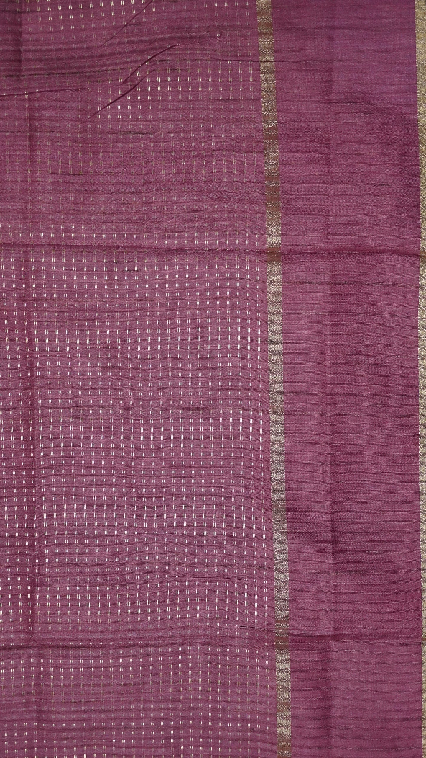 Semi Tussar Saree - Mini Zari Peacock Green.