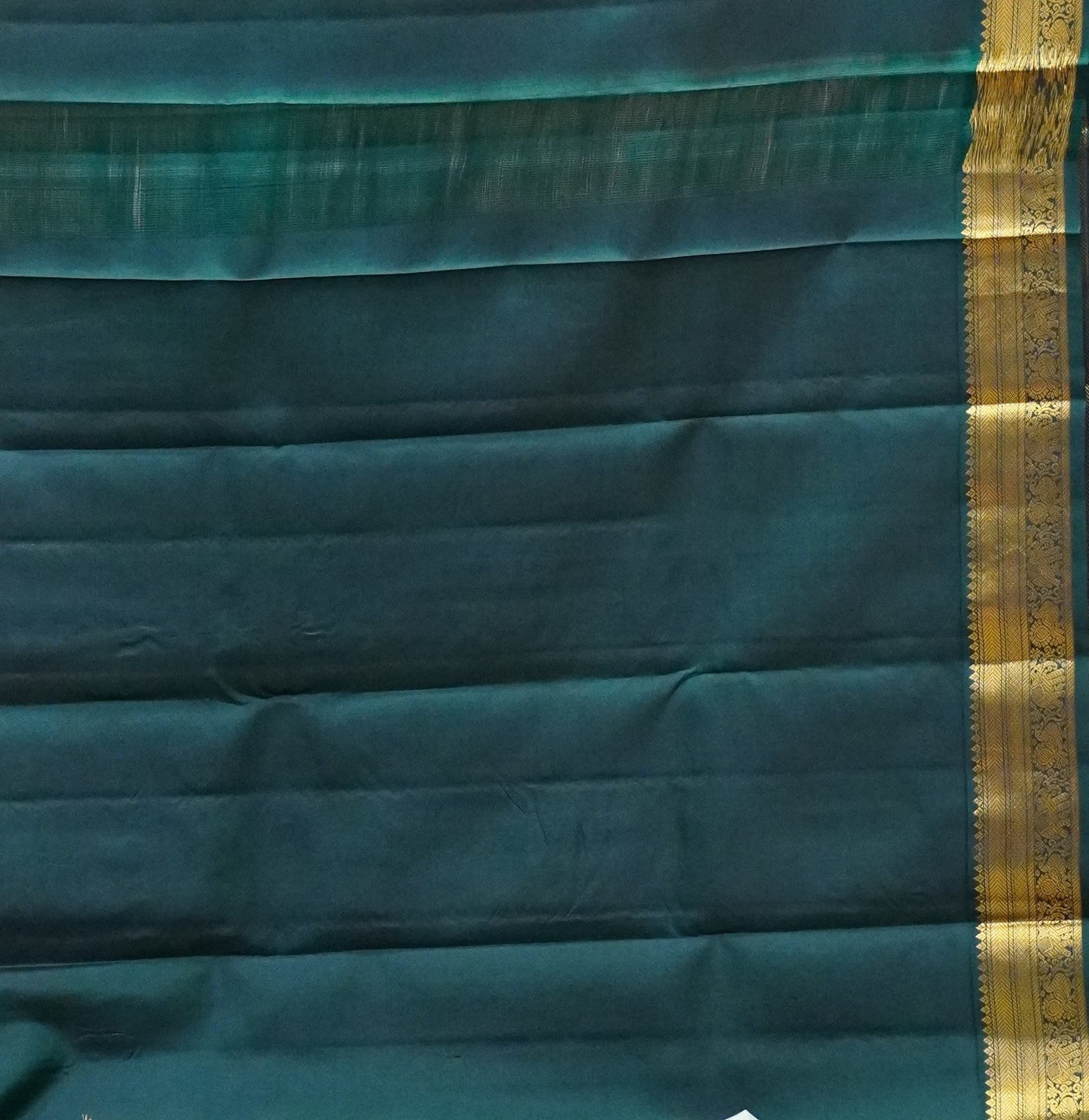 Akshayam-Pure Kanjivaram Saree Korvai Border-Pista Green