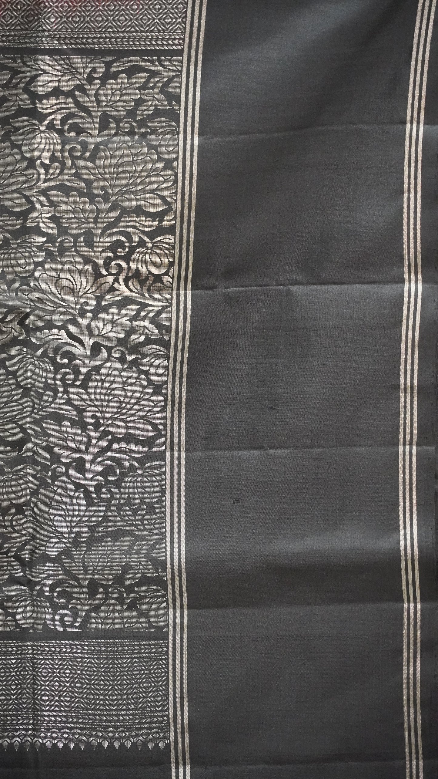 Pure Soft Silk Saree - Maroon-Black
