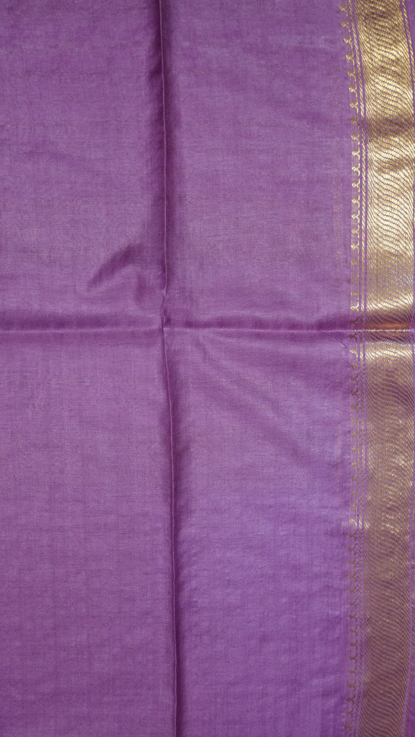 Semi Bhagalpur Tussar - Zari Dots Muted Purple