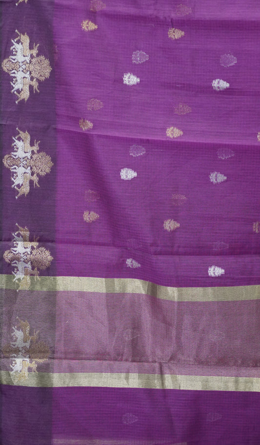 Art Zari Kota Deer Print - Purple