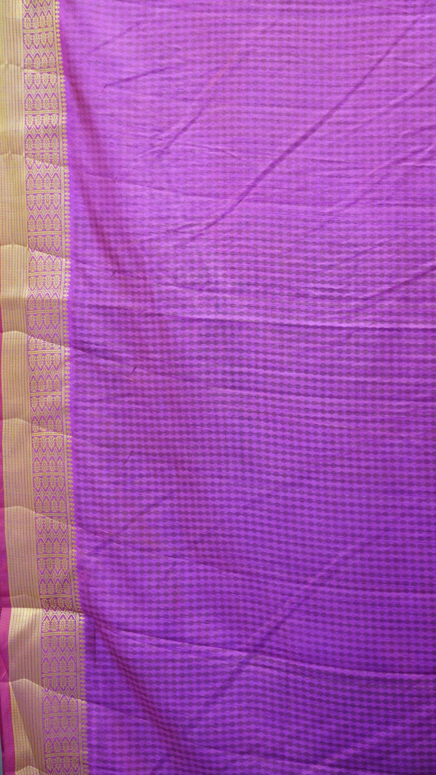 Semi Pattola Saree Kolam Print - Purple