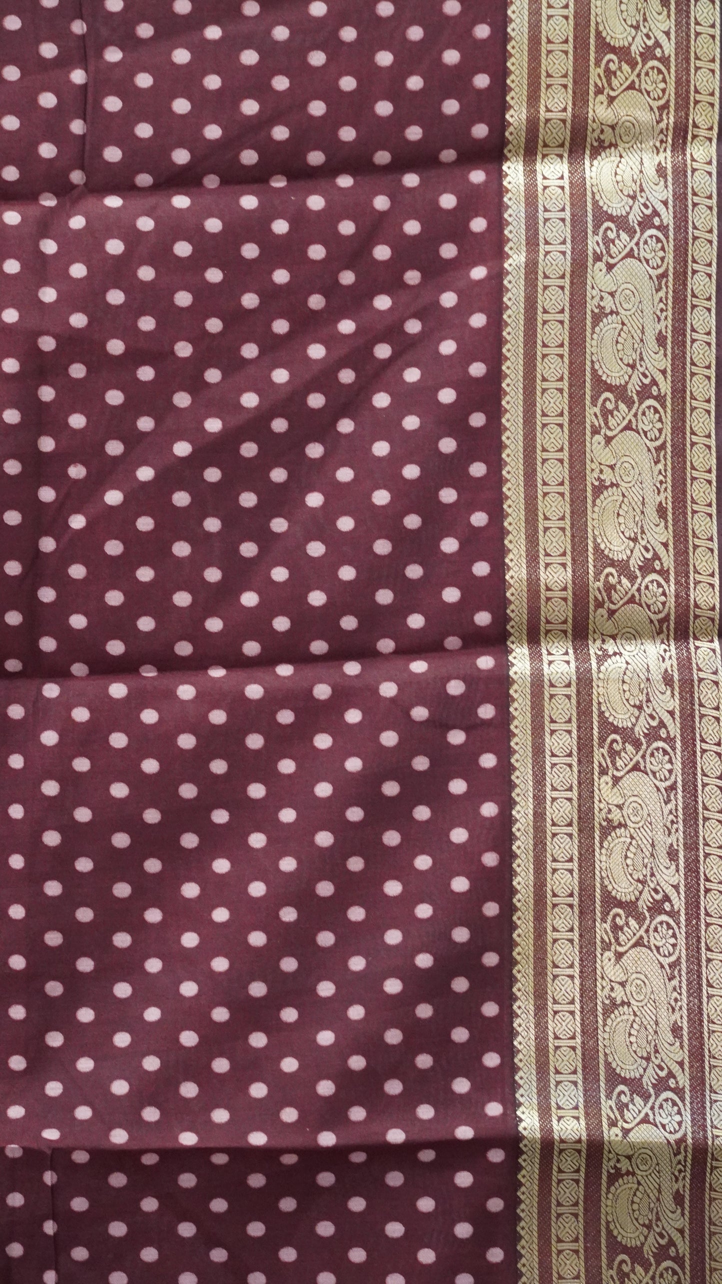 Malai Cotton Saree Mangalgiri Border - Onion Pink