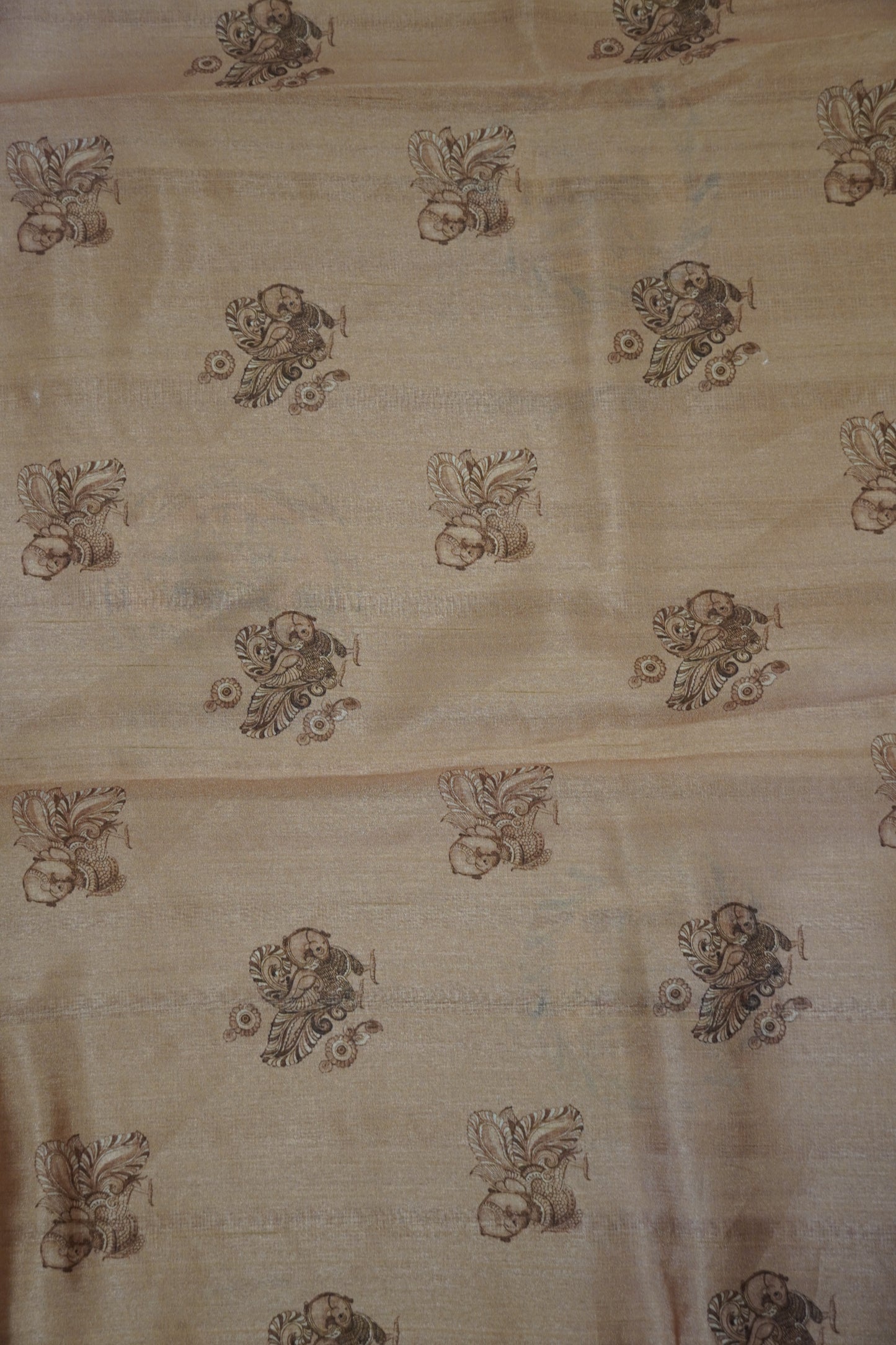 A Kota Saree - Embroidery Border - Pale Orange