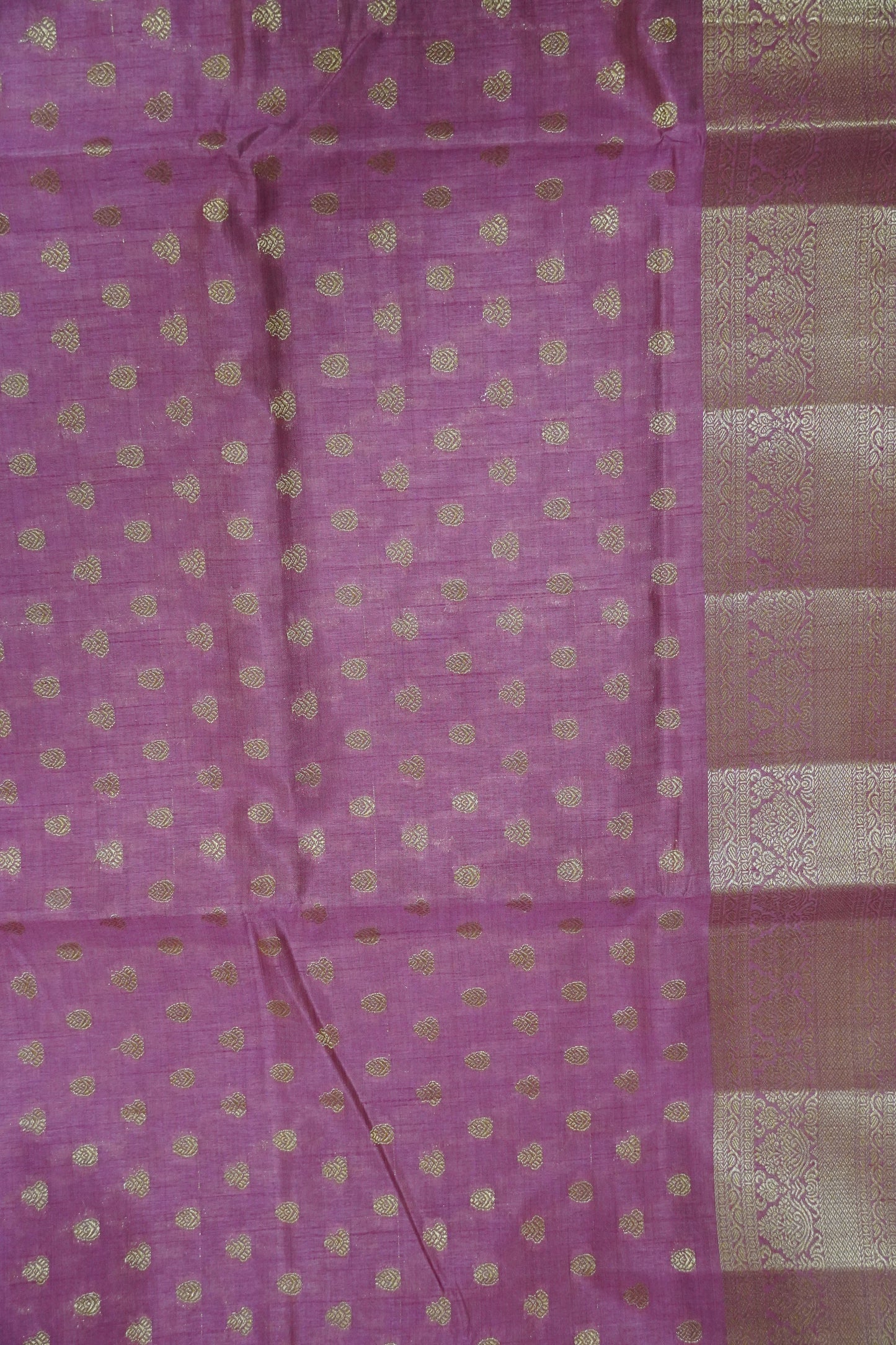 Semi Tussar Saree-Zari Motif Pastle Pink
