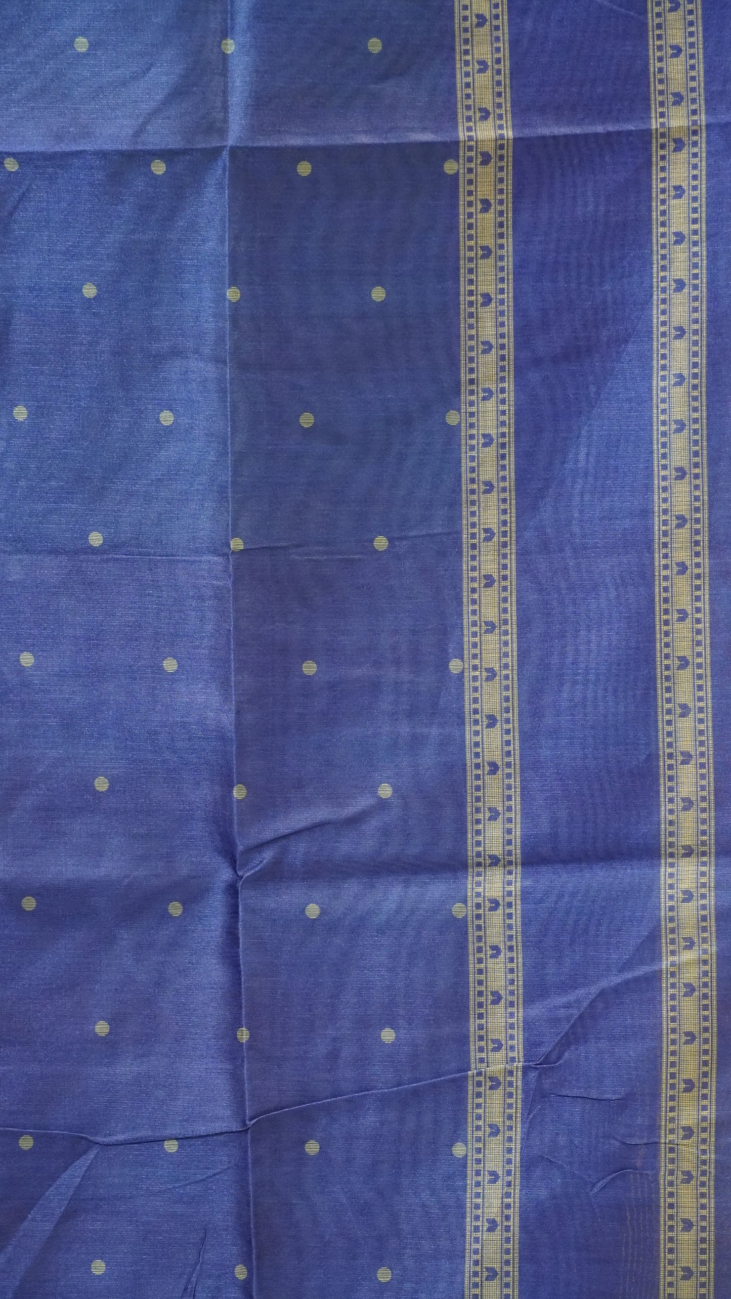 Semi Tussar Saree With Rettapet Border - Green