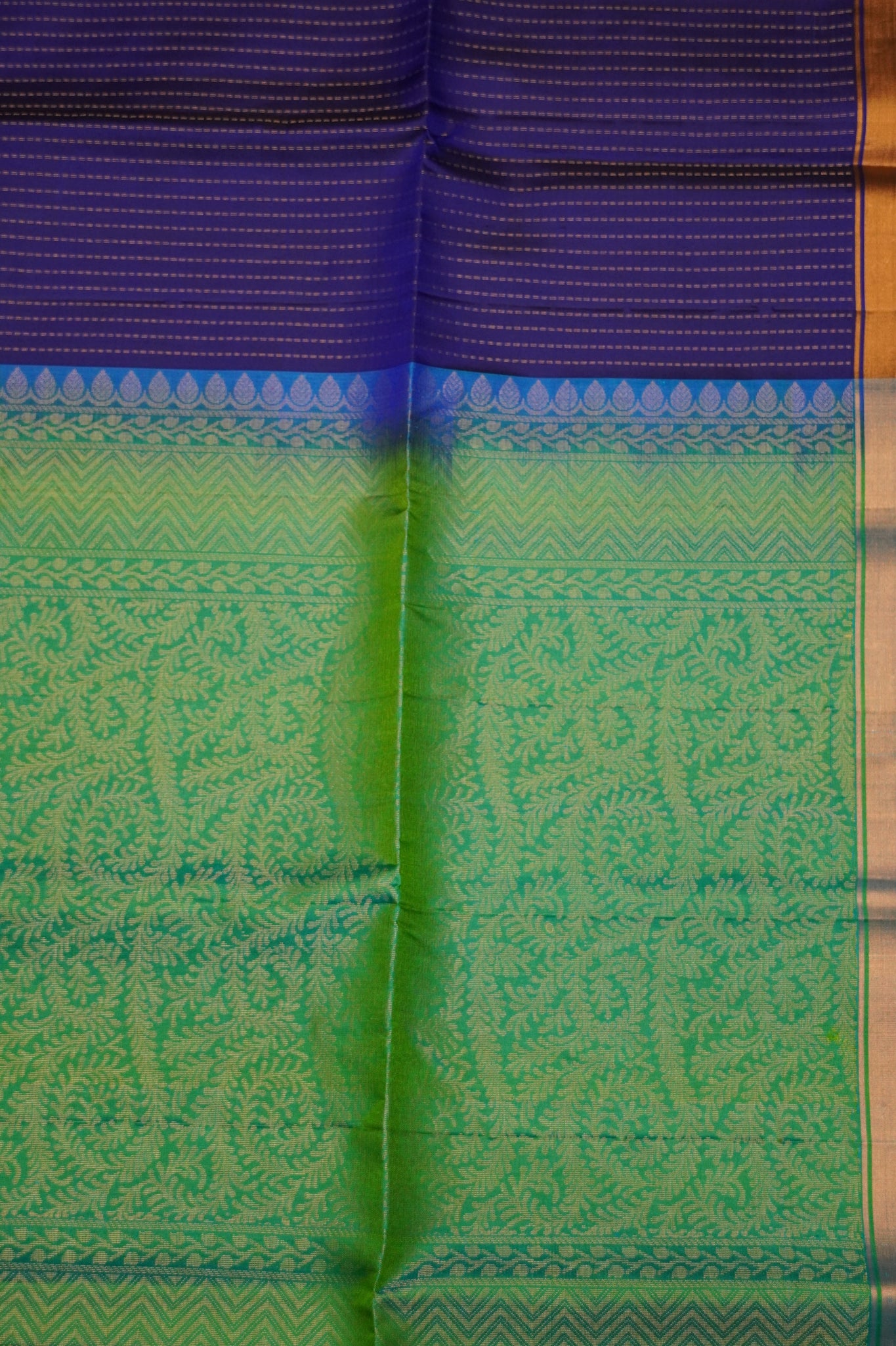 Pure Silk Saree - Zari Lines Royal Blue
