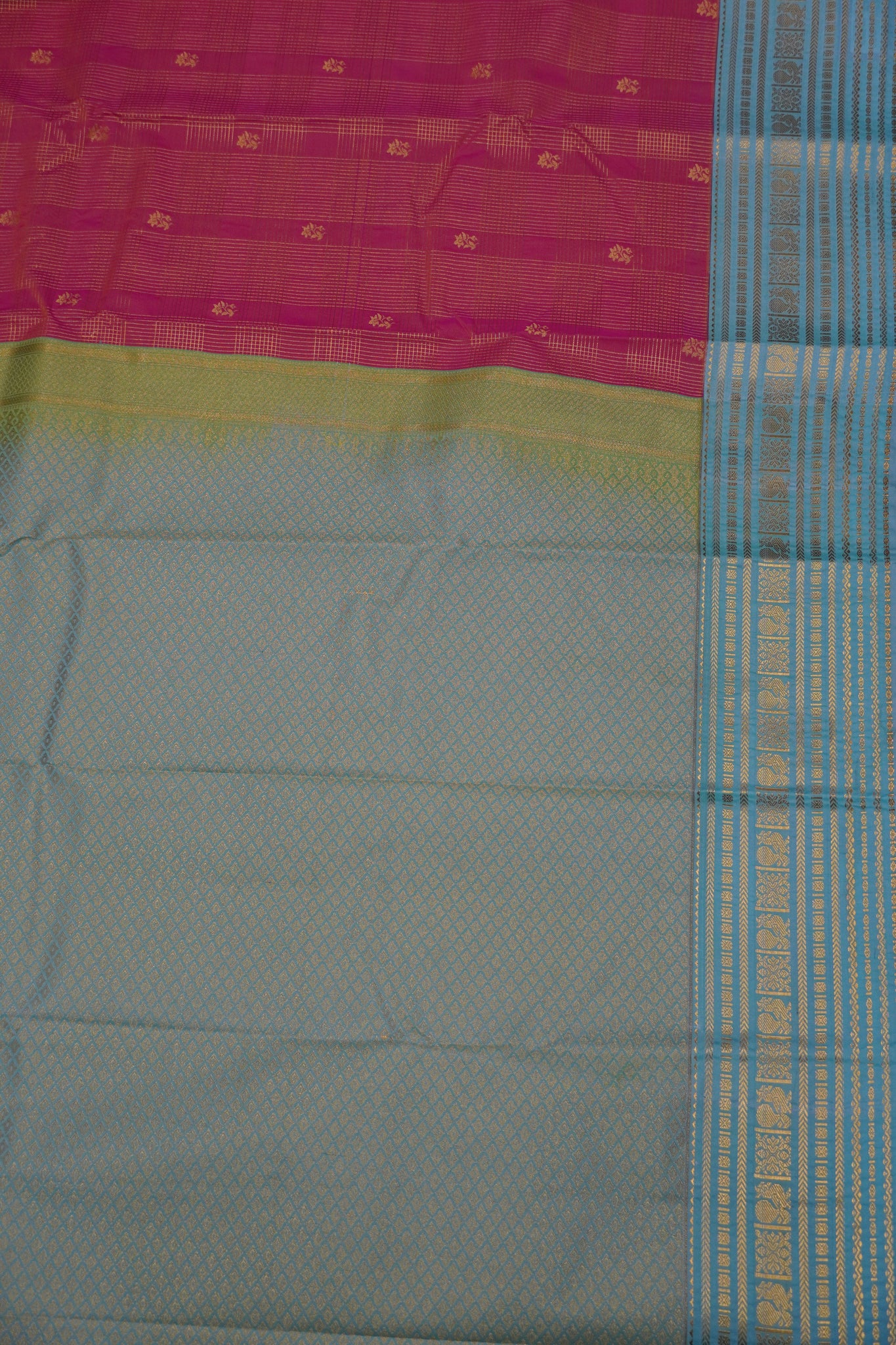Semi Silk Saree - Peach Pink