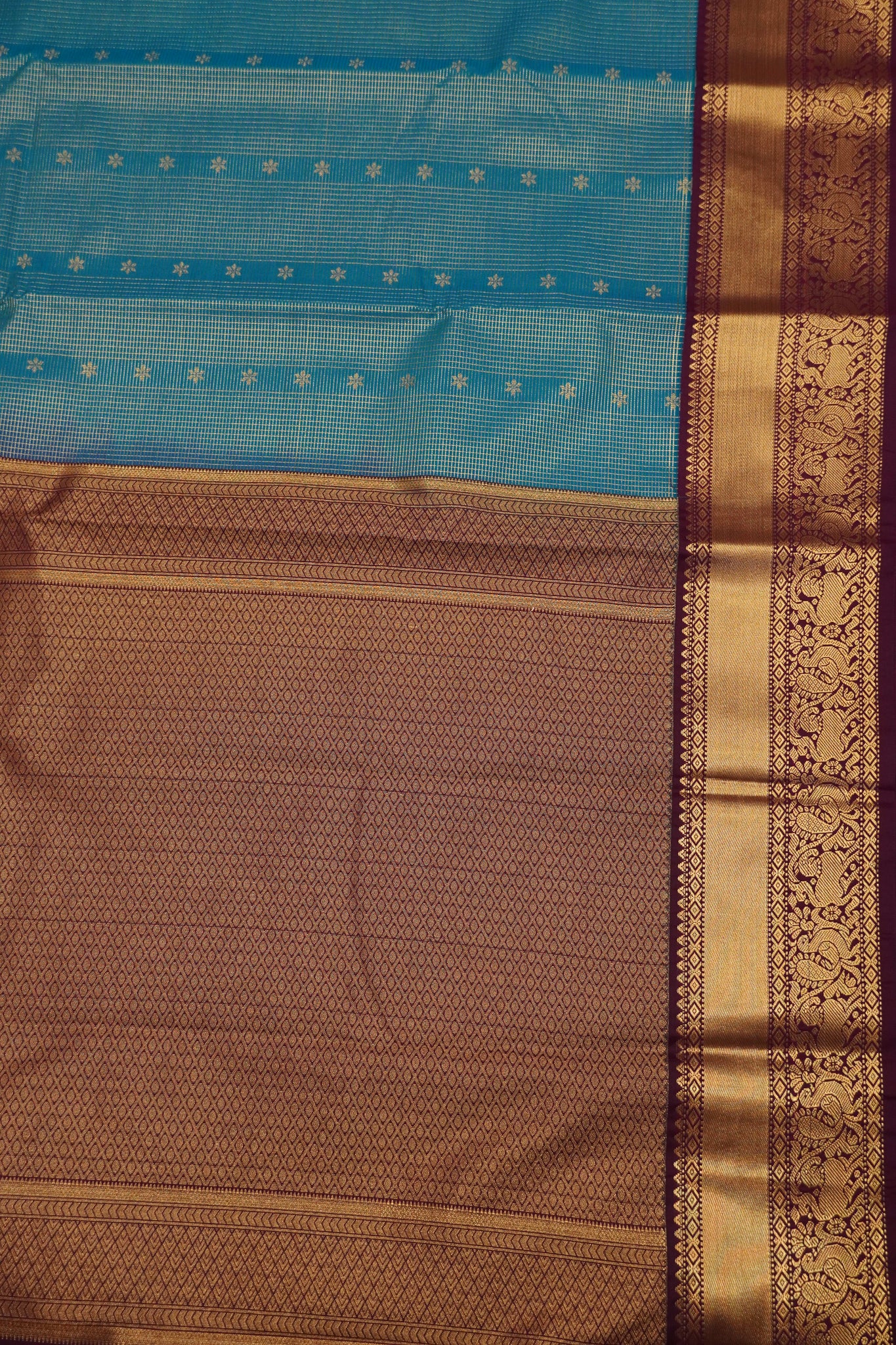 Semi Silk Saree - Ramar Blue