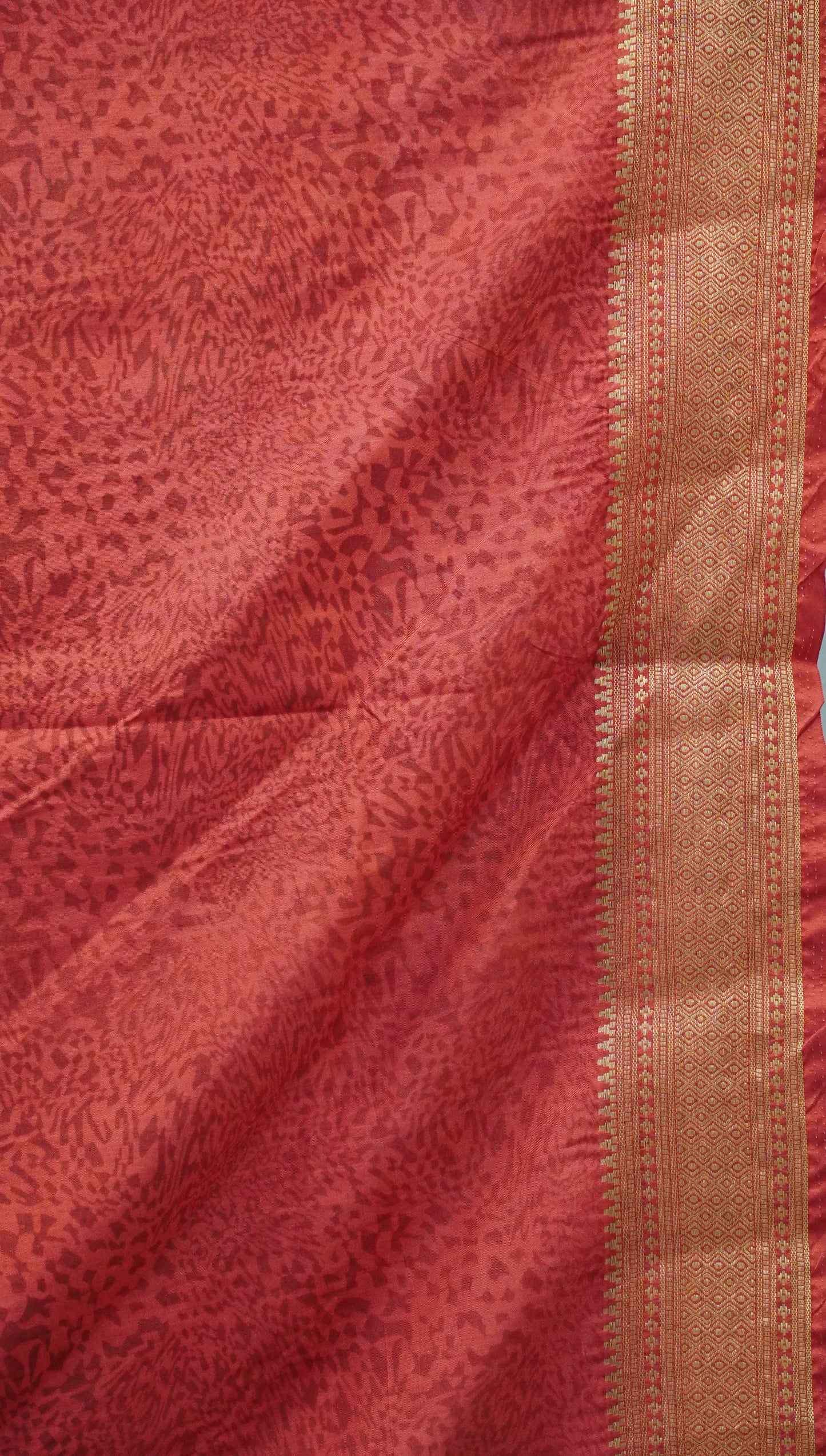 Semi Pattola Saree Pichwai Print - Mustard