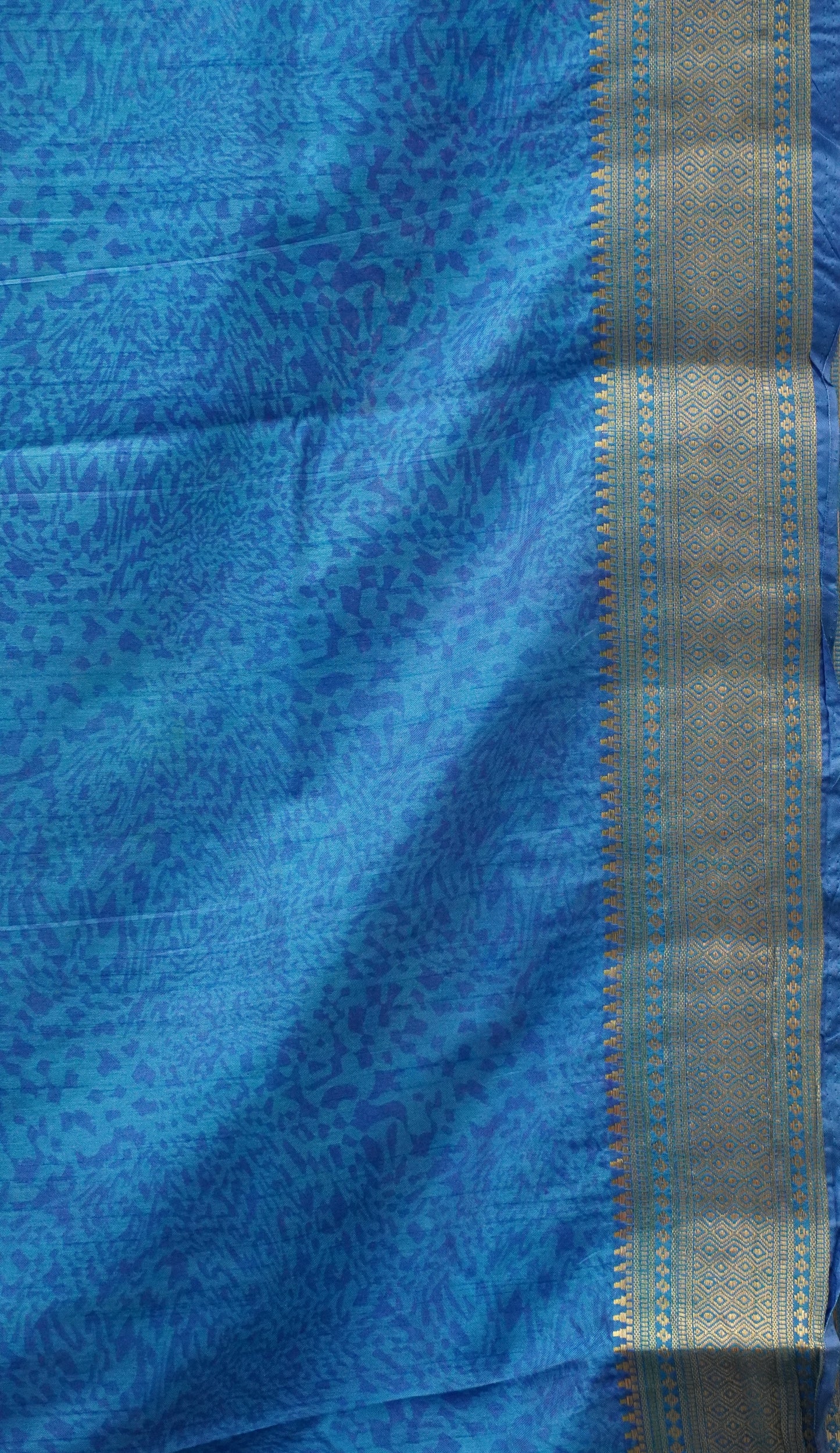 Semi Pattola Saree Pichwai Print - Purple