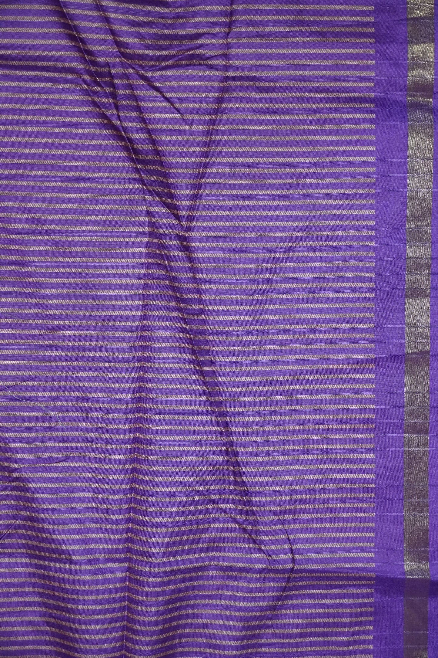 Semi Tussar Saree - Round Motif Purple
