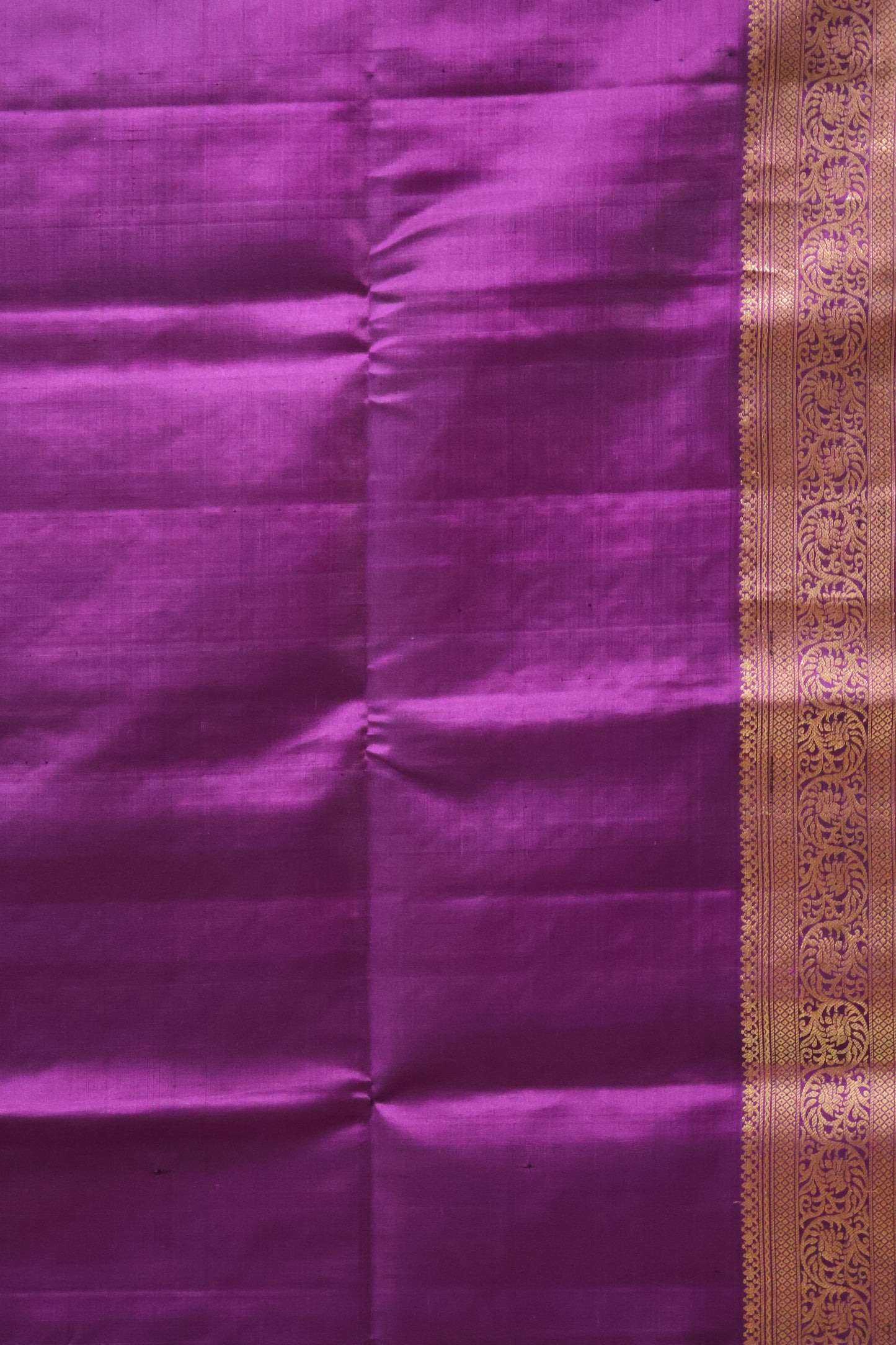 Pure Soft Silk Saree - Green - Violet