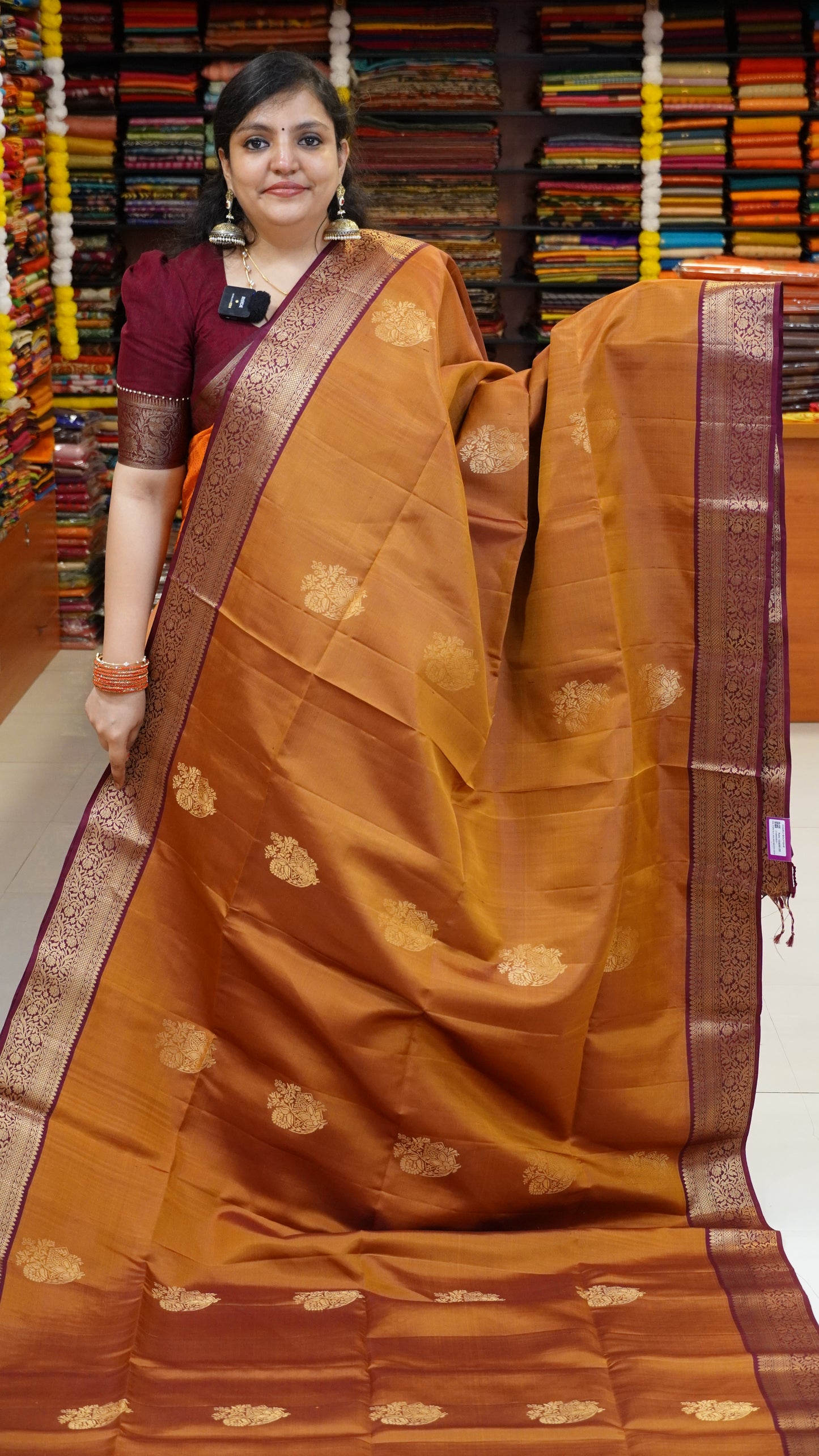 Pure Soft Silk Saree - Brown - Arakku