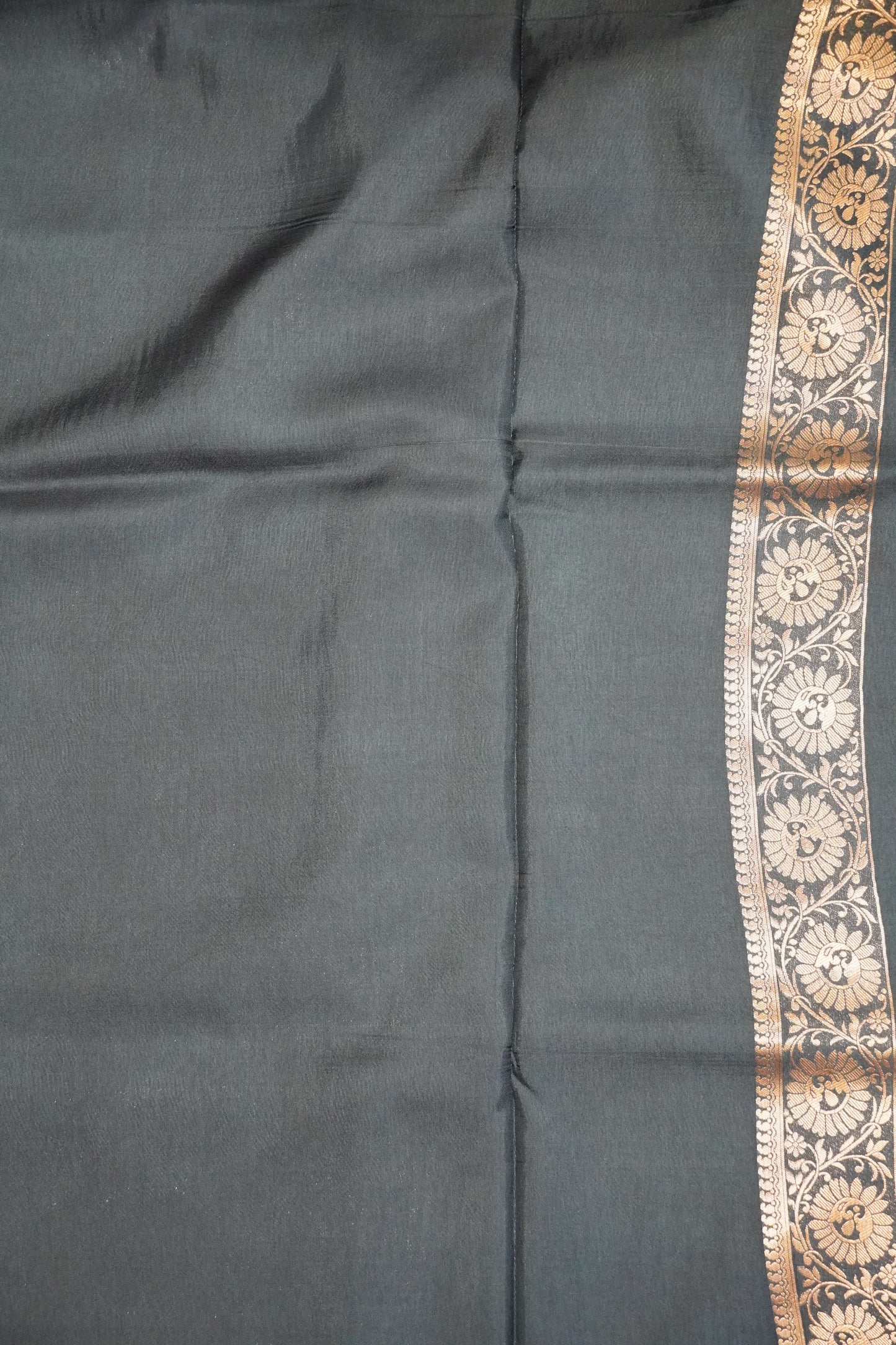 Banarasi Crepe Saree - Light Peacock Blue