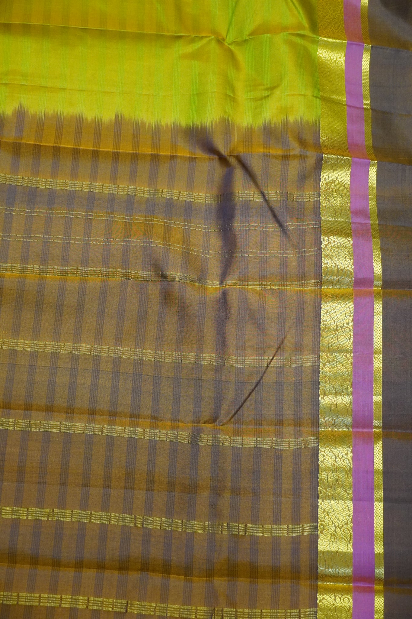 Pure Silk Saree - Mehndi Green