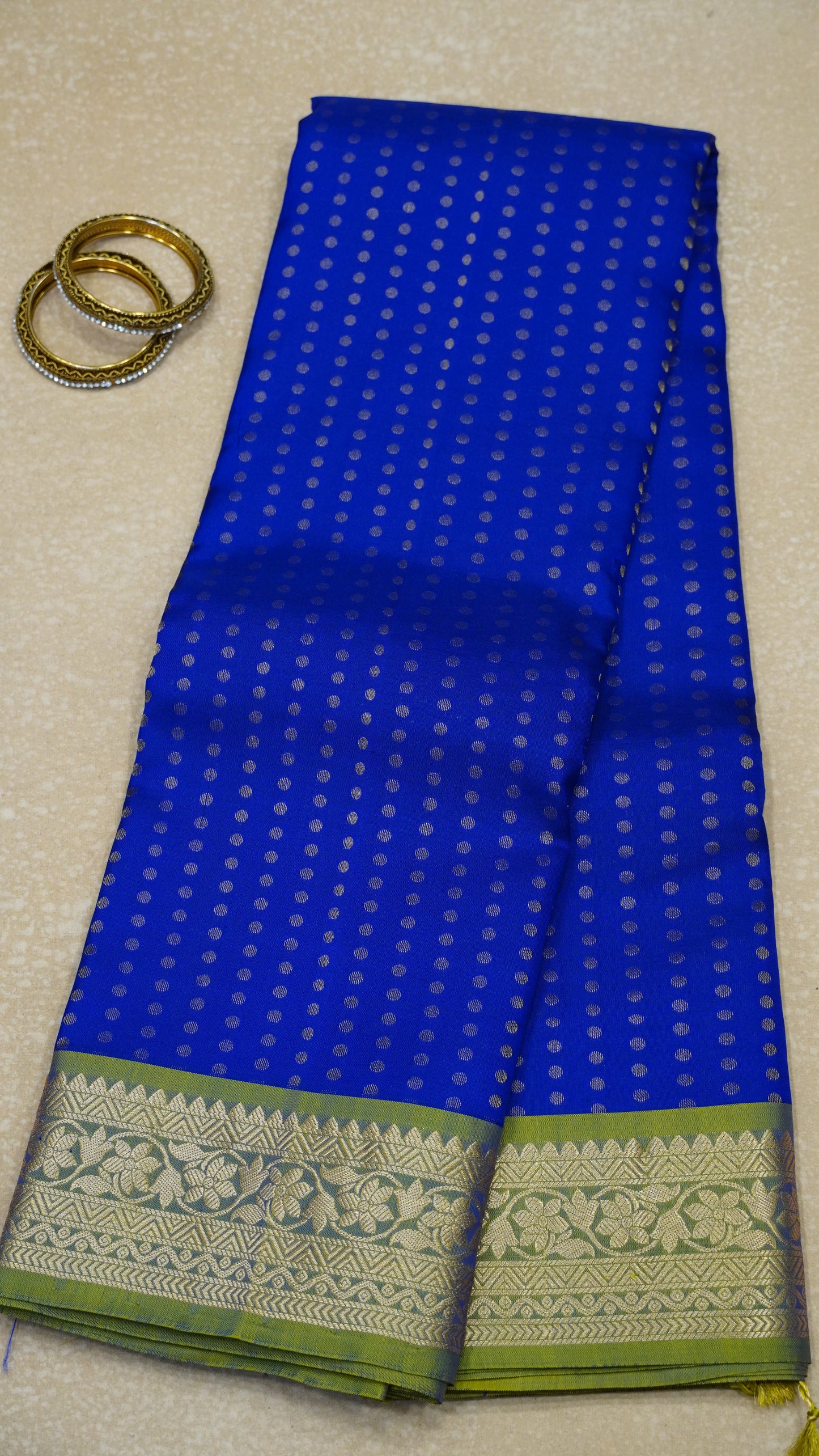 Akshayam - Pure Kanjivaram Saree- Ink Blue 1000 Butta