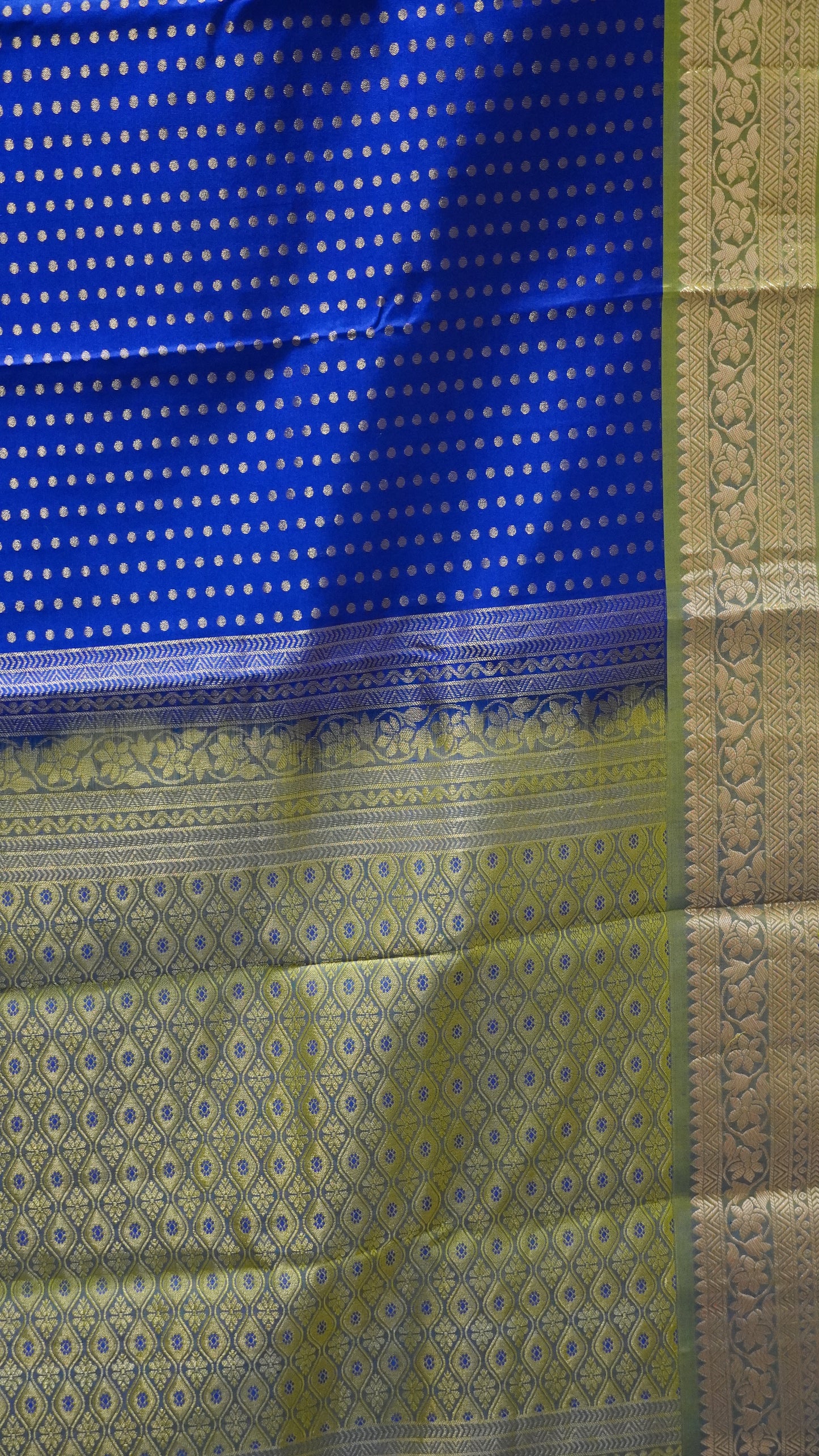 Akshayam - Pure Kanjivaram Saree- Ink Blue 1000 Butta