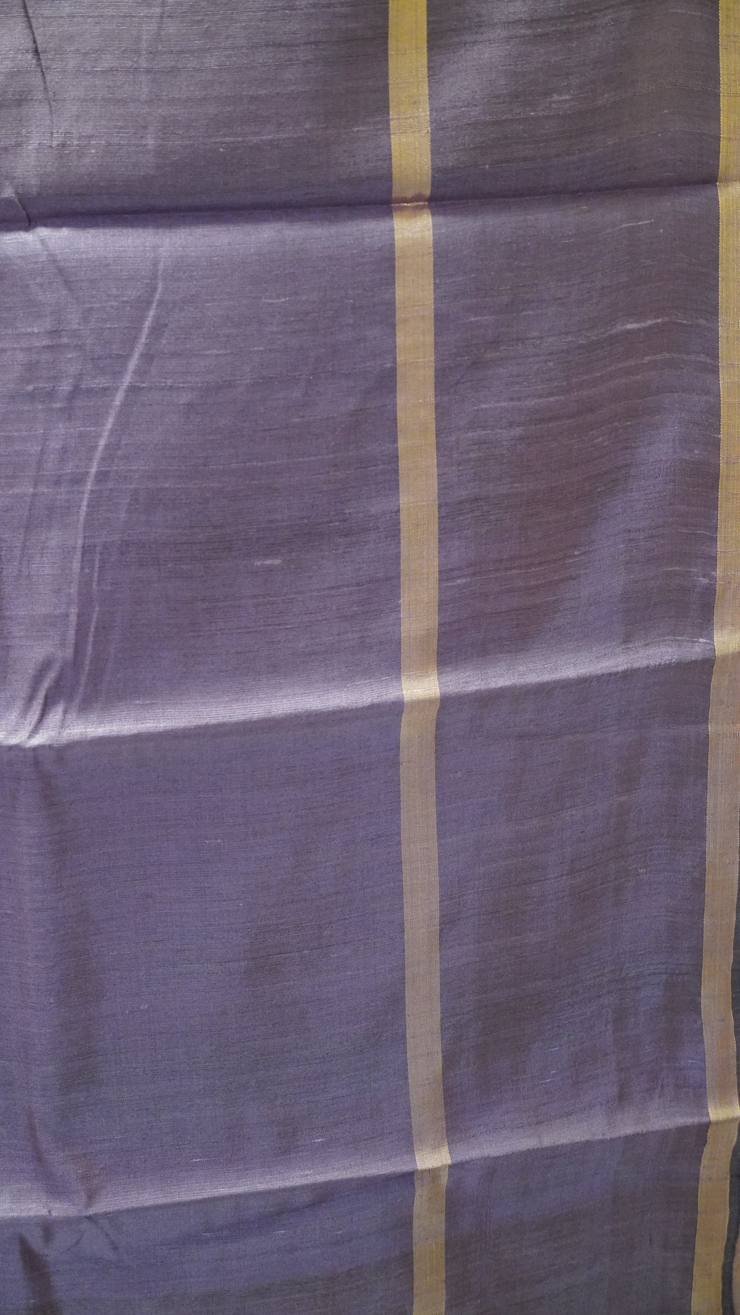 Pure Dupion Silk Saree - Lavender Big Border