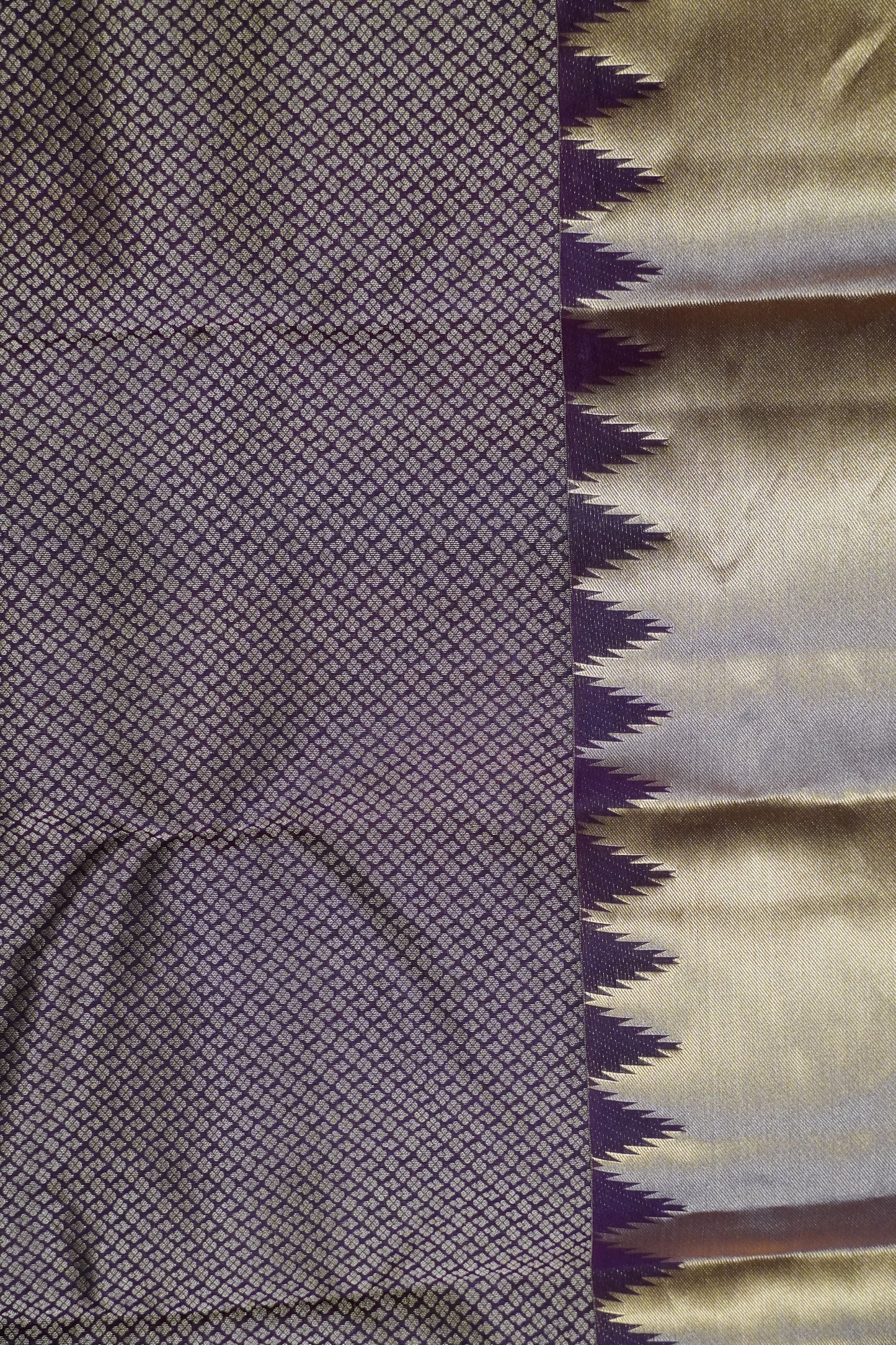 Pure Kanjivaram Silk Saree - Temple Border Maroon