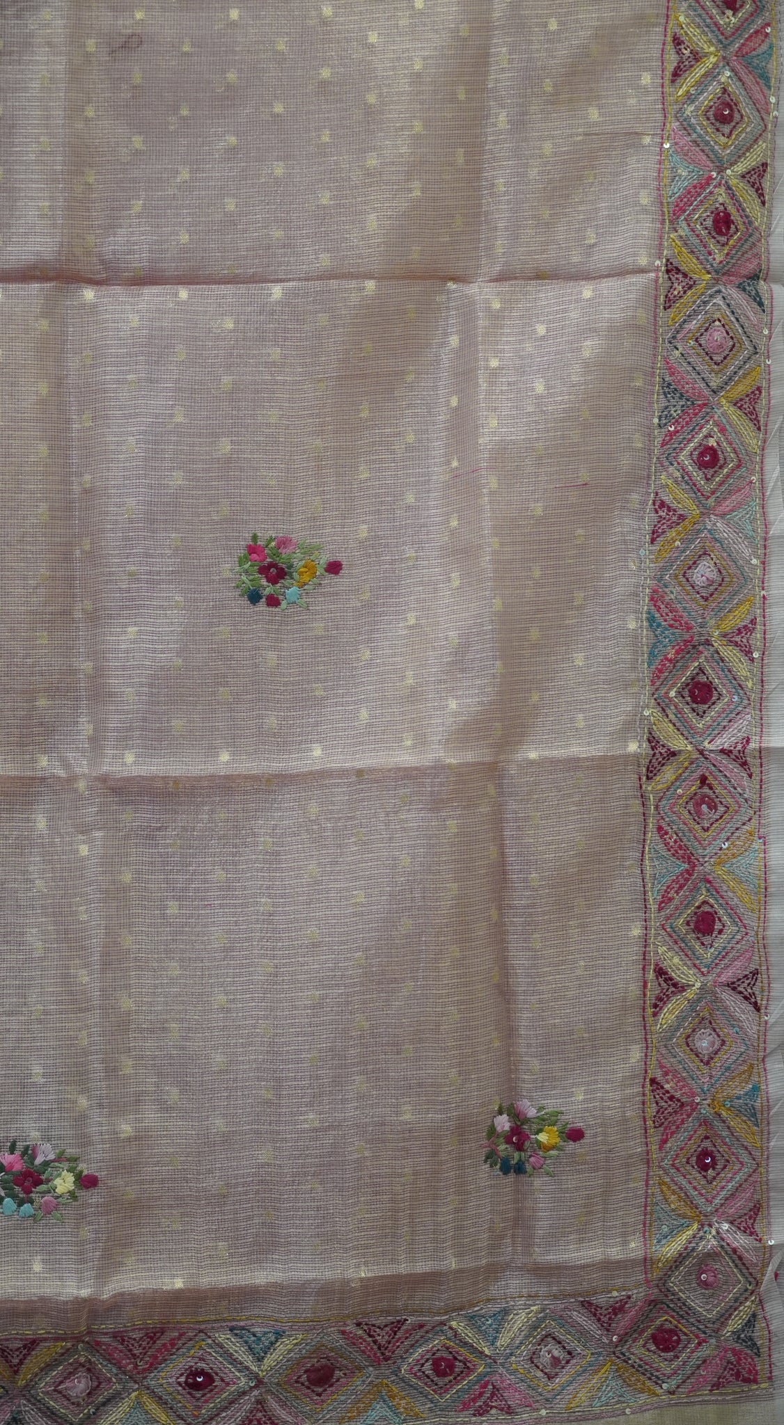 Tissue Kota Saree - Pink