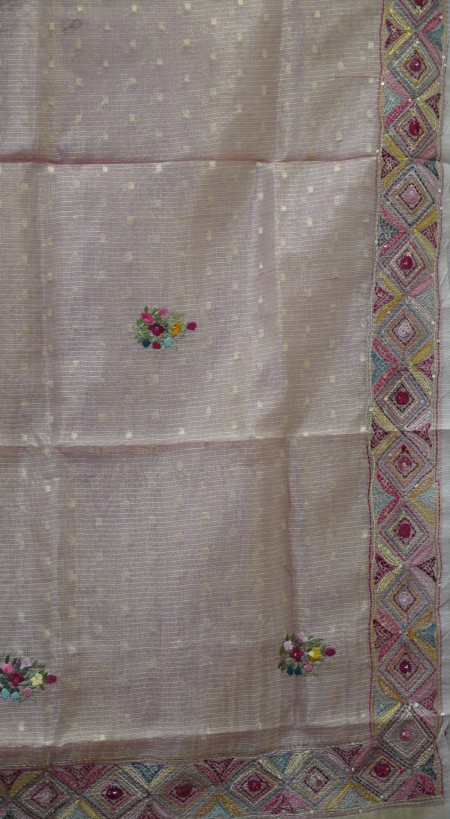 Tissue Kota Saree - Pink